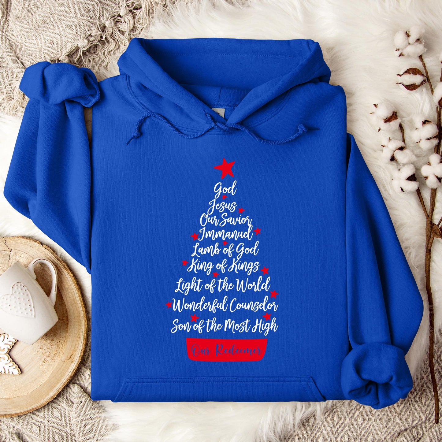 Name Of Jesus Christmas Tree 01 Hoodie