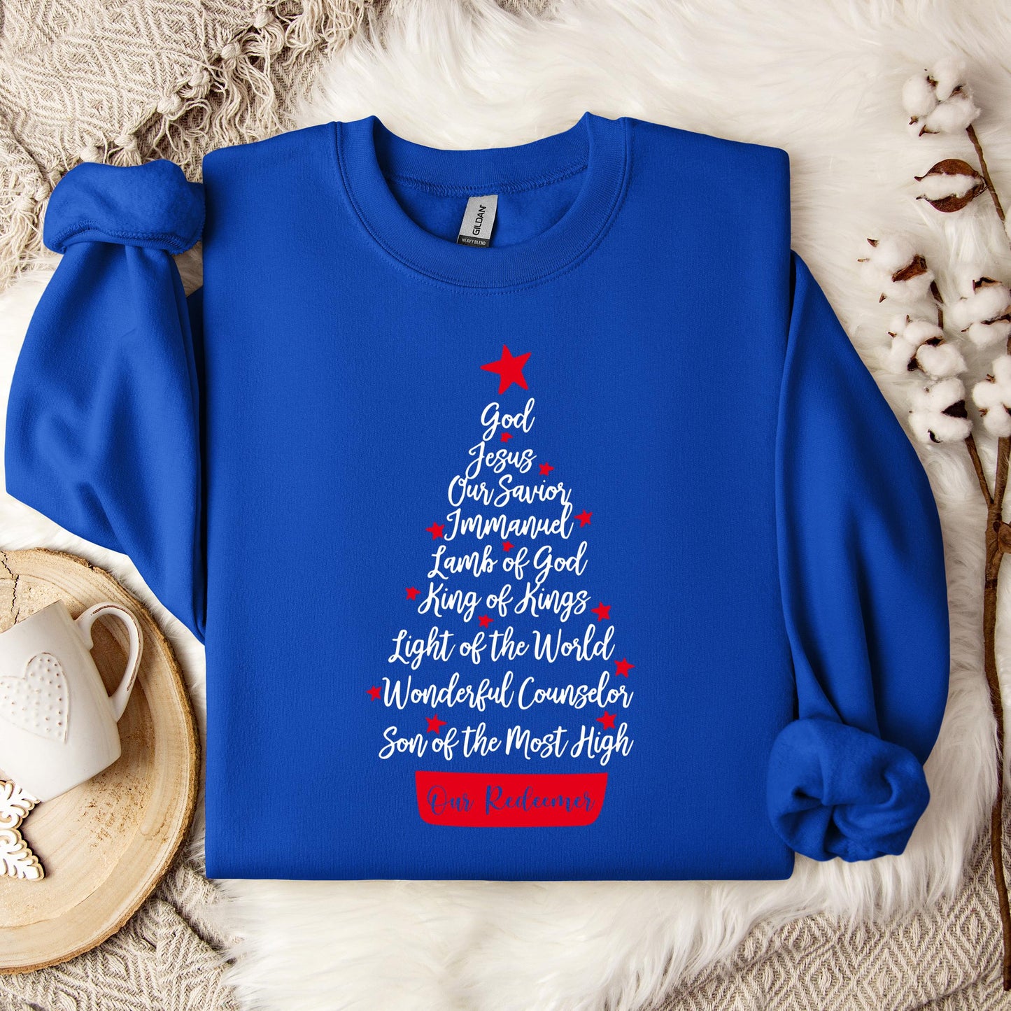 Name Of Jesus Christmas Tree 01 Sweatshirt