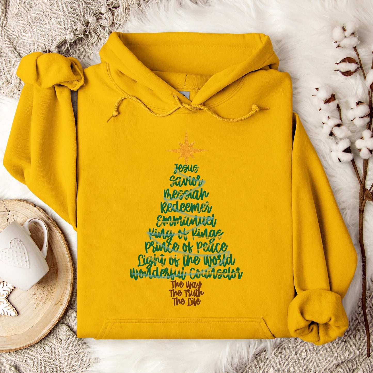 Name Of Jesus Christmas Tree 02 Hoodie