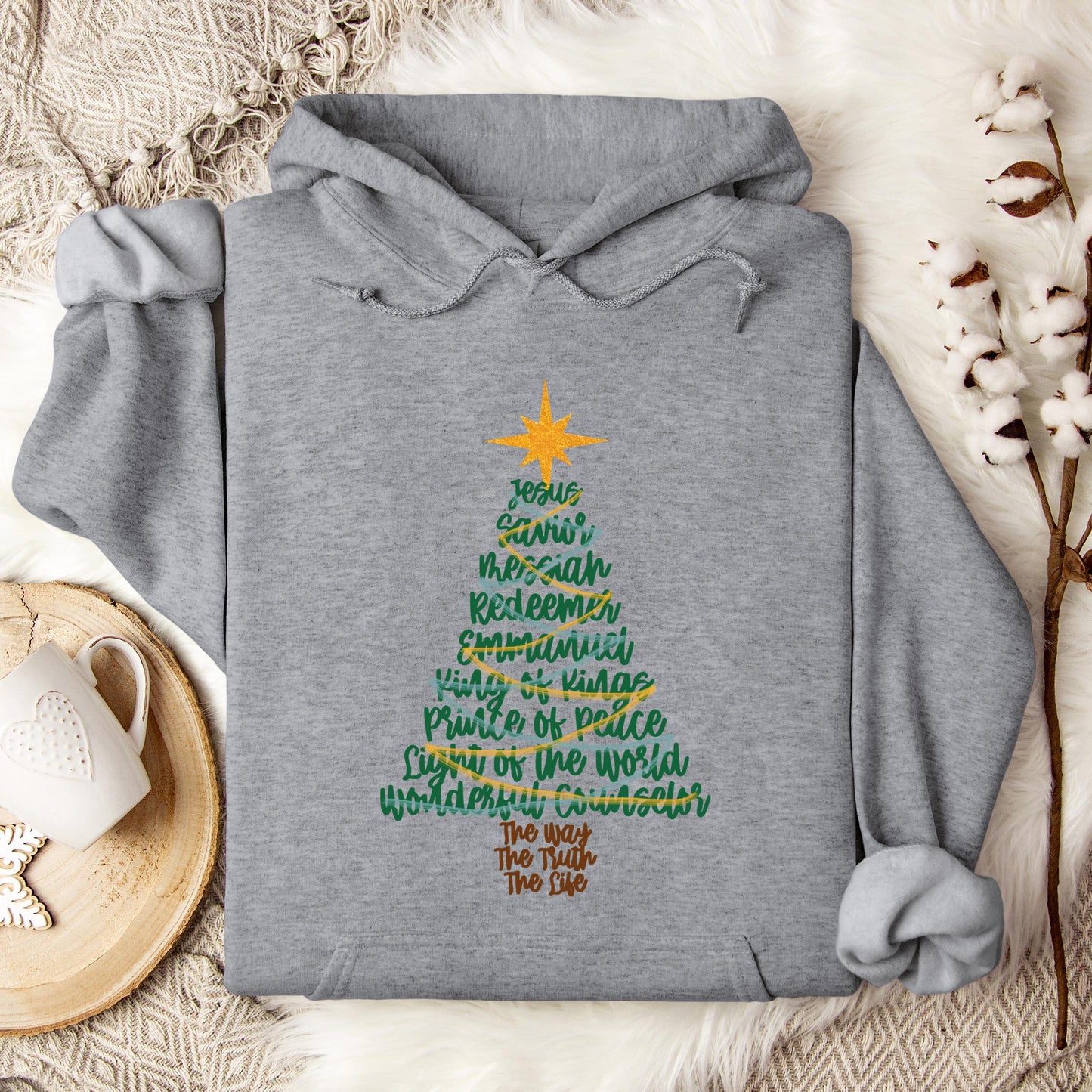 Name Of Jesus Christmas Tree 02 Hoodie