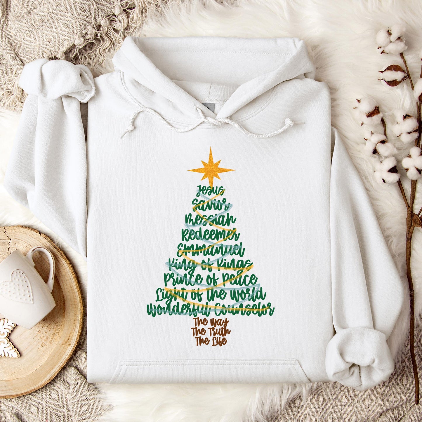 Name Of Jesus Christmas Tree 02 Hoodie