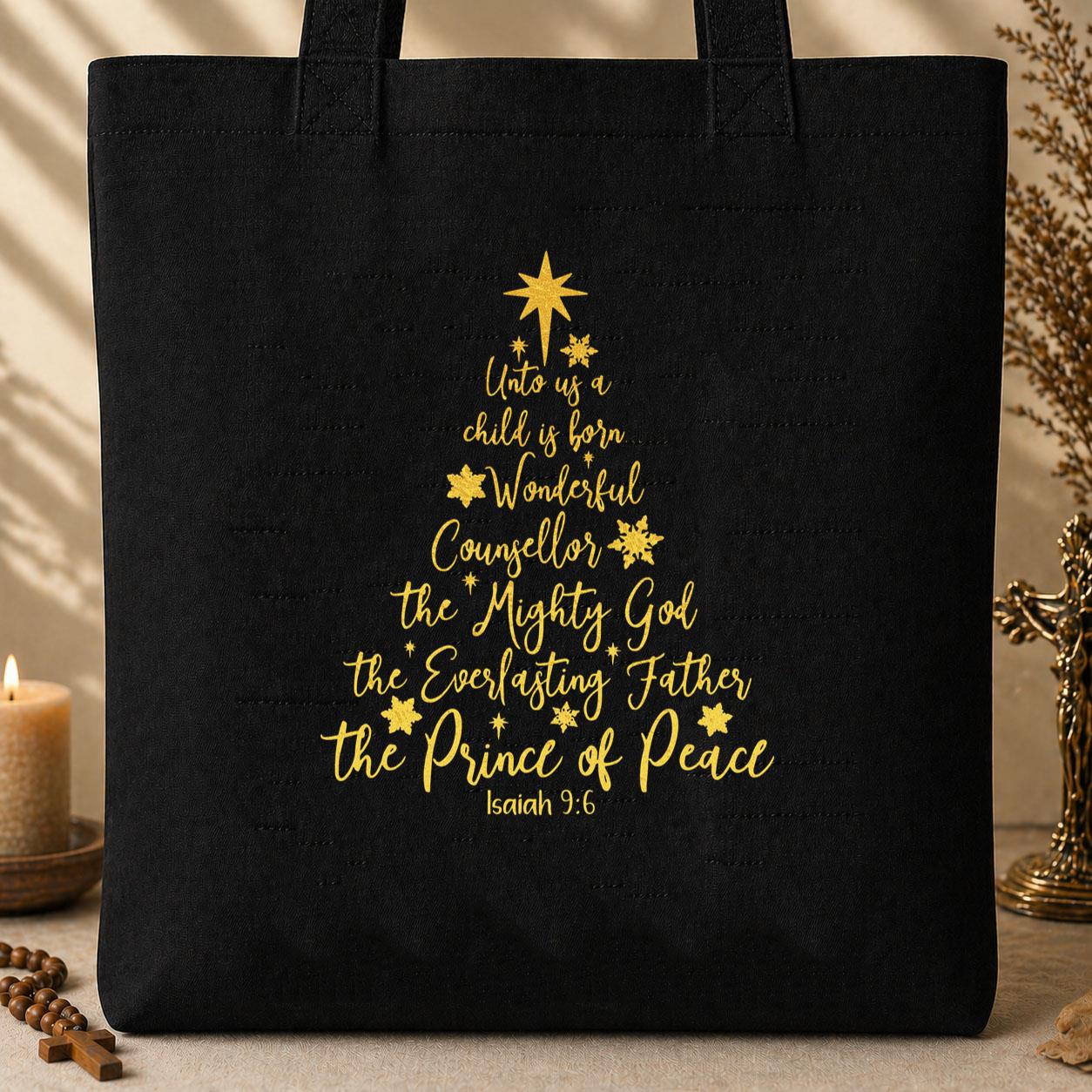 Name Of Jesus Christmas Tree 07 Tote Bag