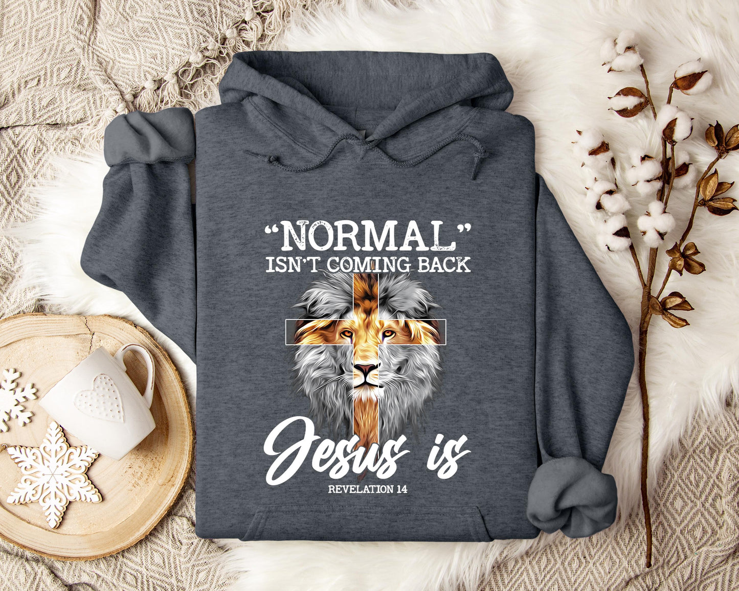 Normal Isn't Coming Back Revelation 14 Lion Hoodie