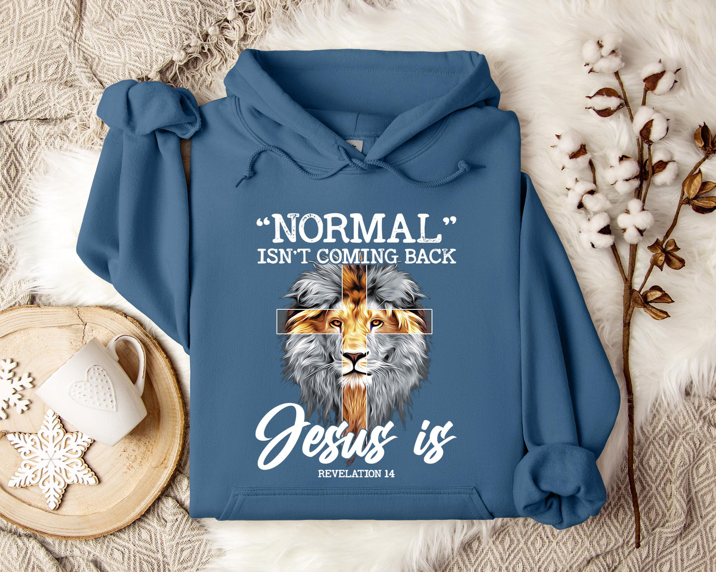 Normal Isn't Coming Back Revelation 14 Lion Hoodie