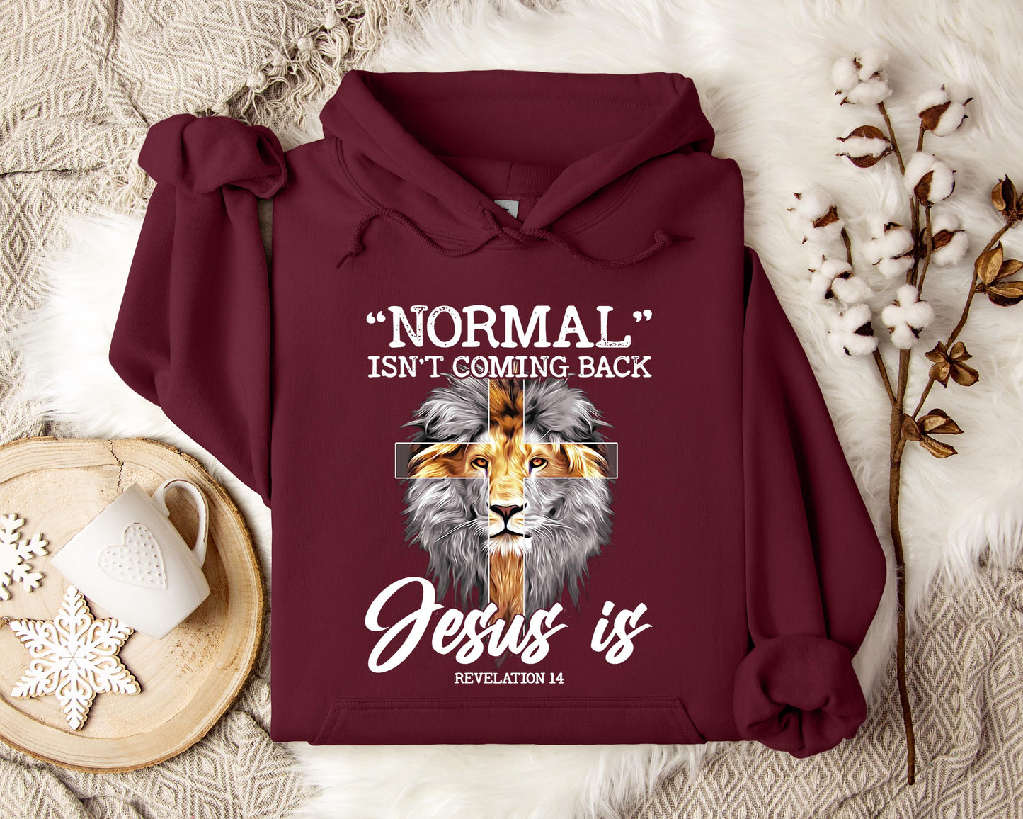Normal Isn't Coming Back Revelation 14 Lion Hoodie