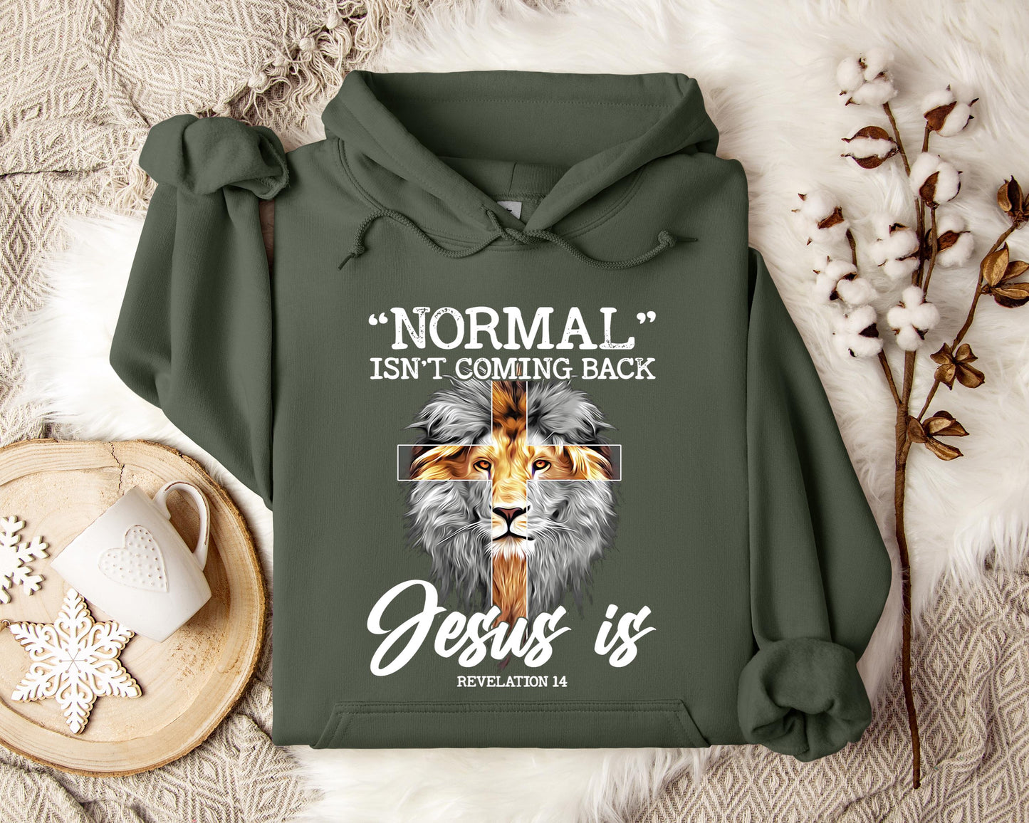 Normal Isn't Coming Back Revelation 14 Lion Hoodie