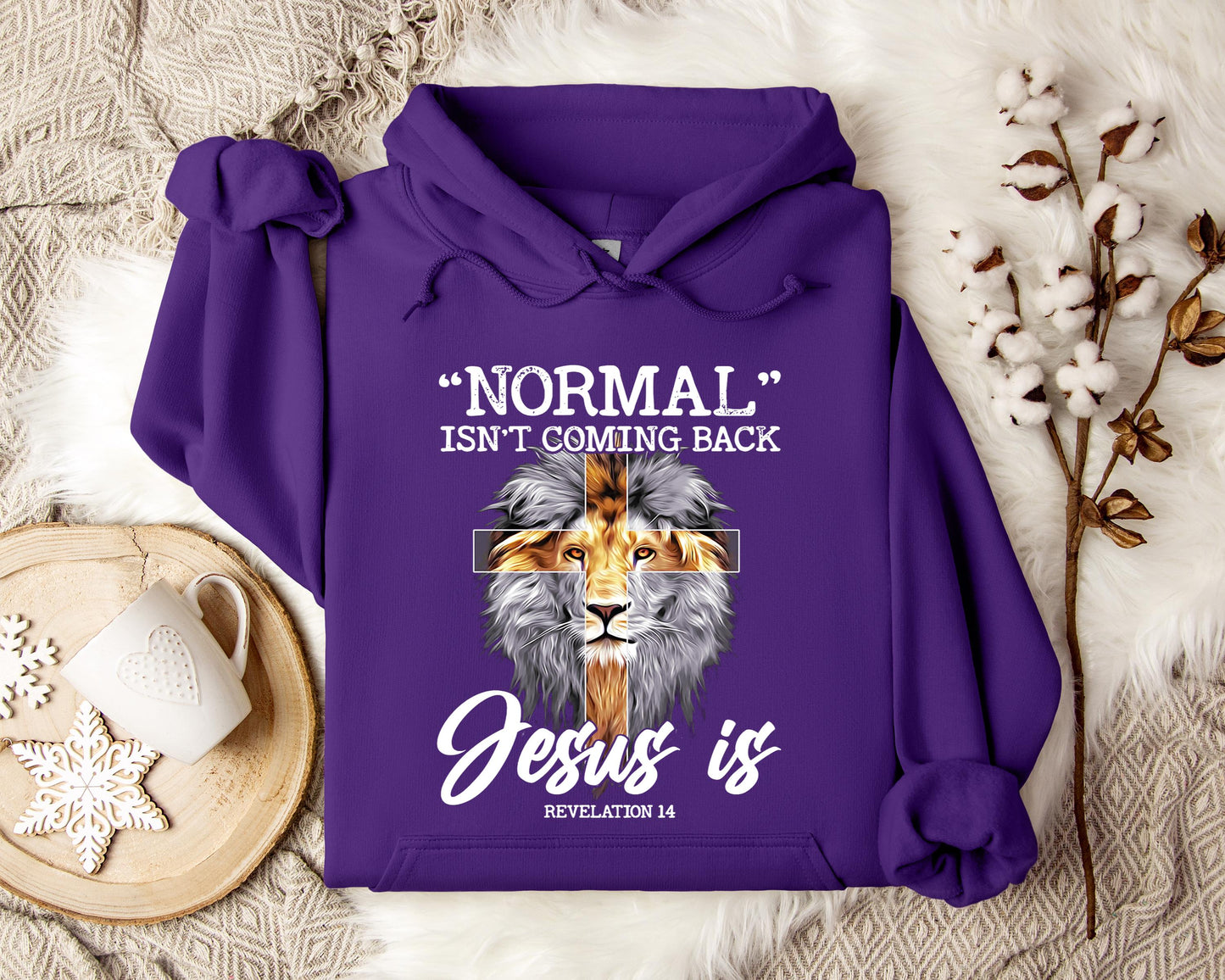 Normal Isn't Coming Back Revelation 14 Lion Hoodie