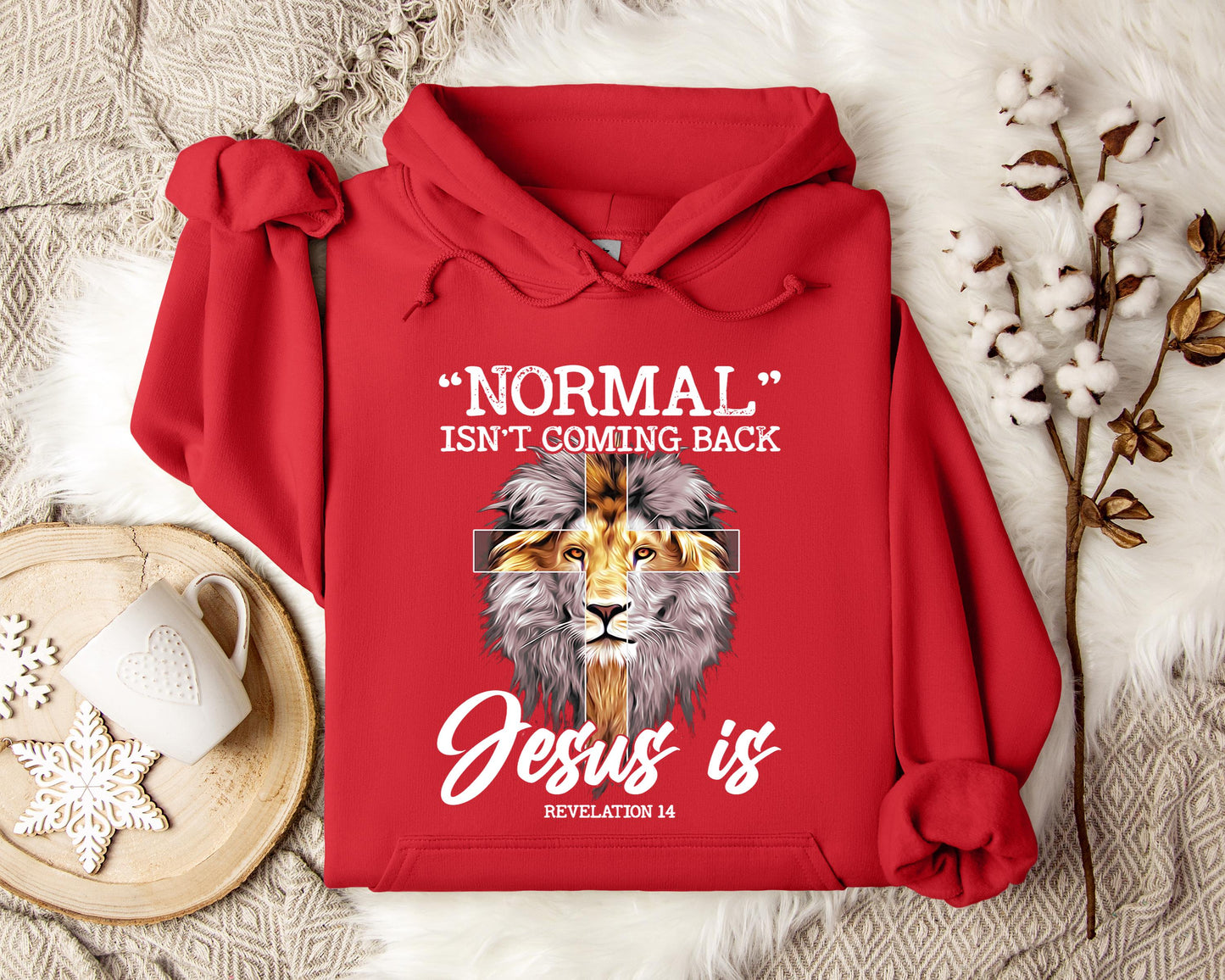 Normal Isn't Coming Back Revelation 14 Lion Hoodie
