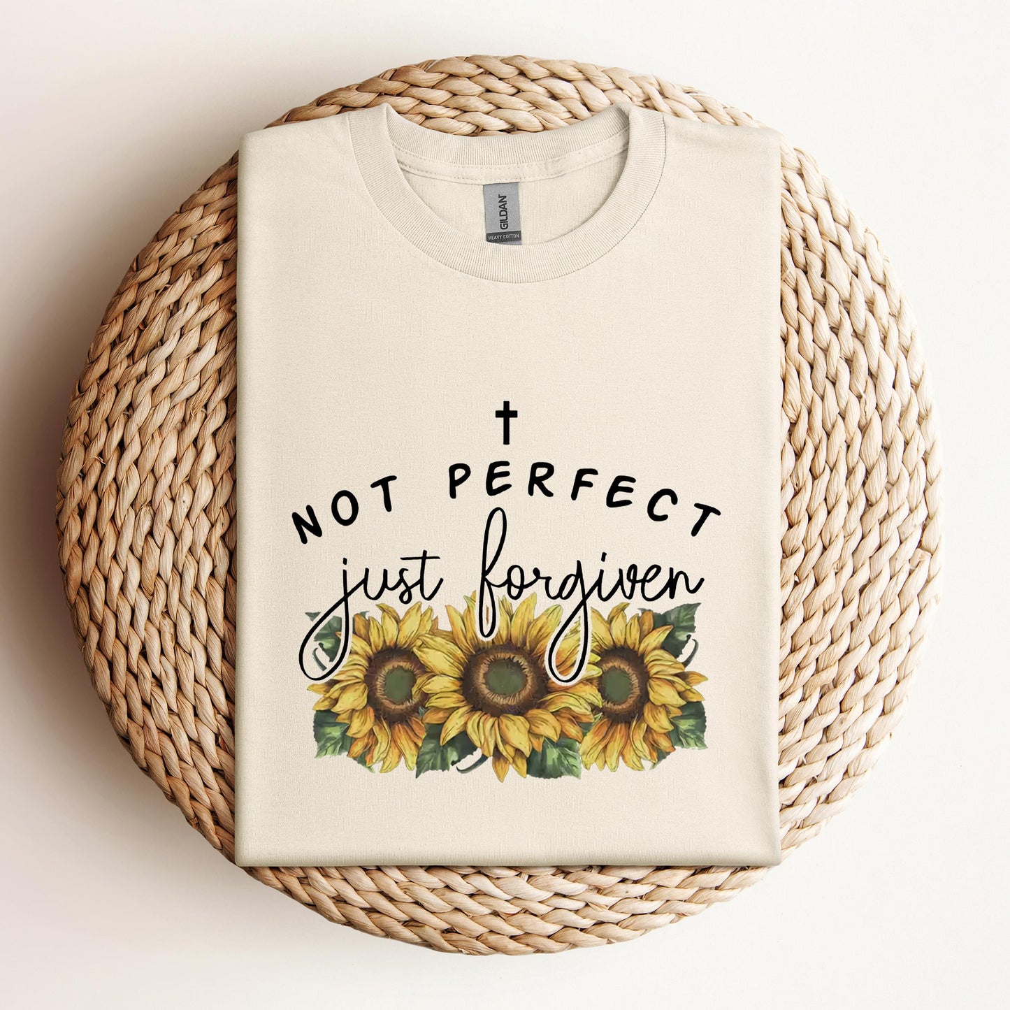 Not Perfect Just Forgiven Sunflower