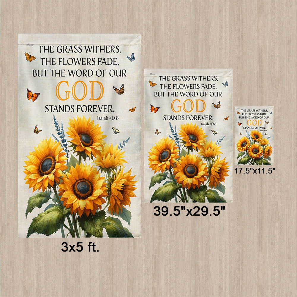 FLAGWIX The Word Of Our God Stands Forever Flower Garden House Flag