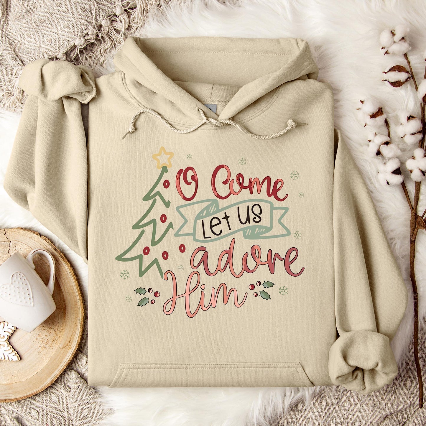O Come Let Us Adore Him 01 Hoodie