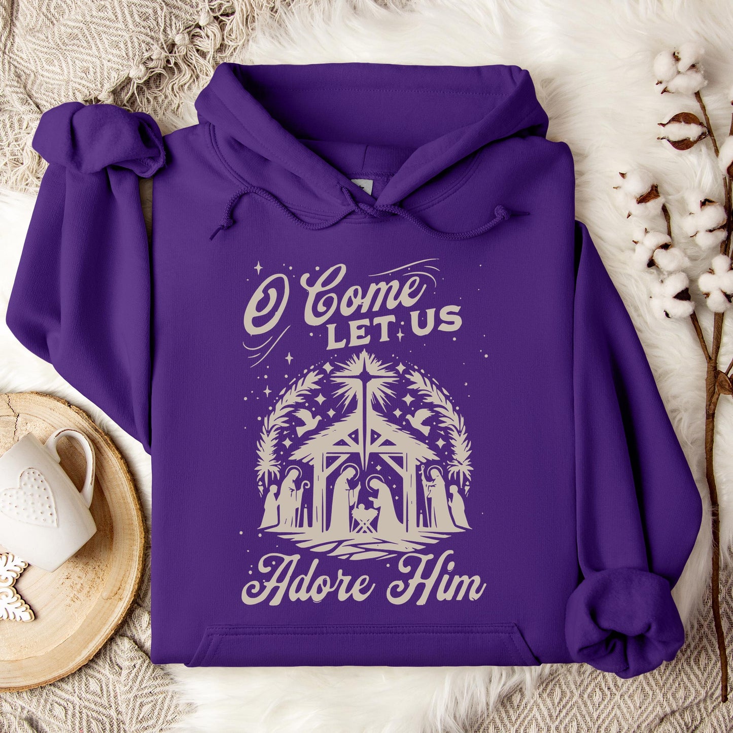 O Come Let Us Adore Him 02 Hoodie