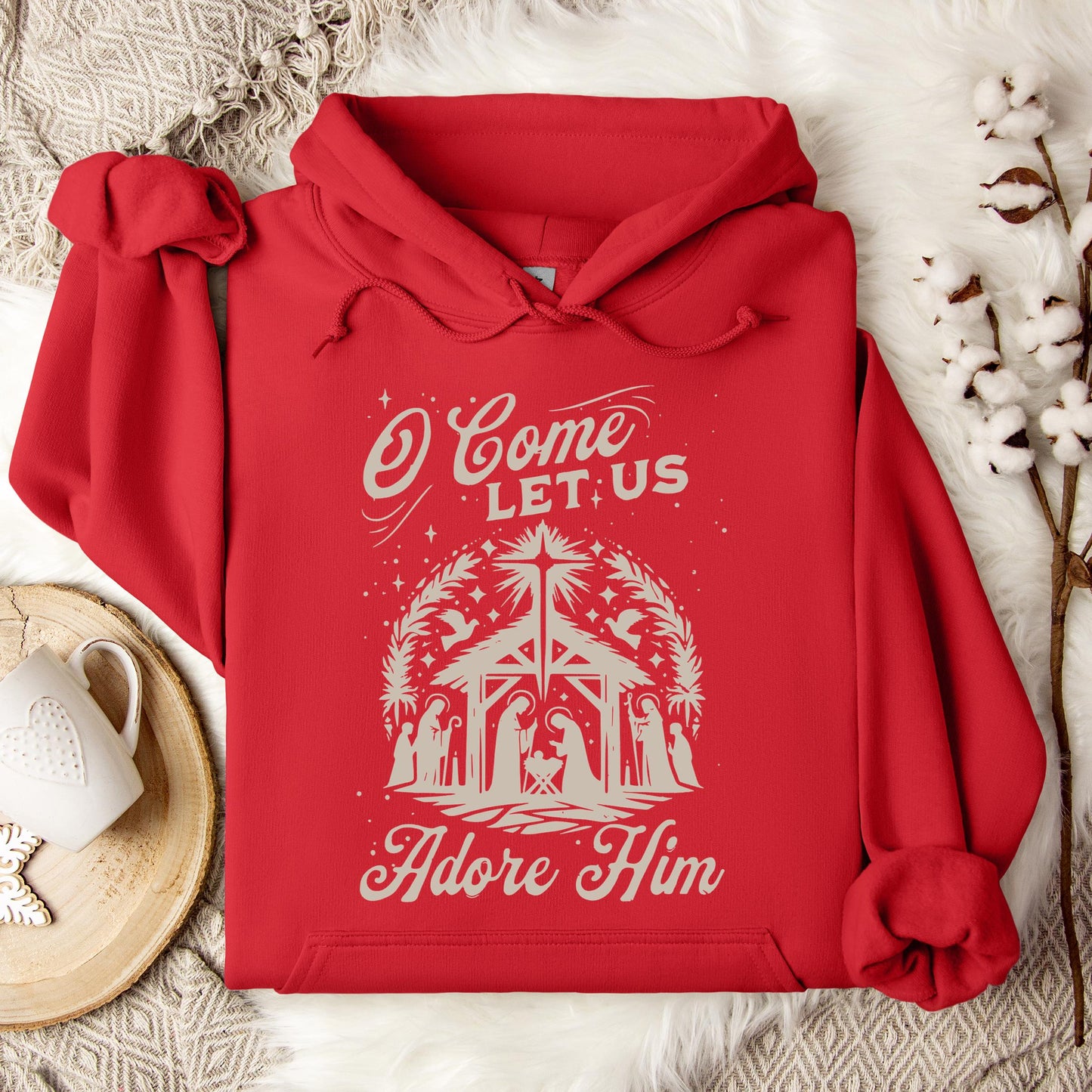 O Come Let Us Adore Him 02 Hoodie