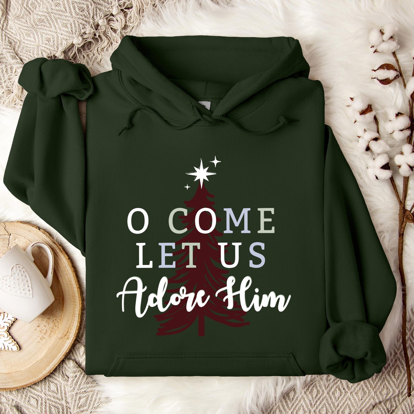 O Come Let Us Adore Him 03 Hoodie