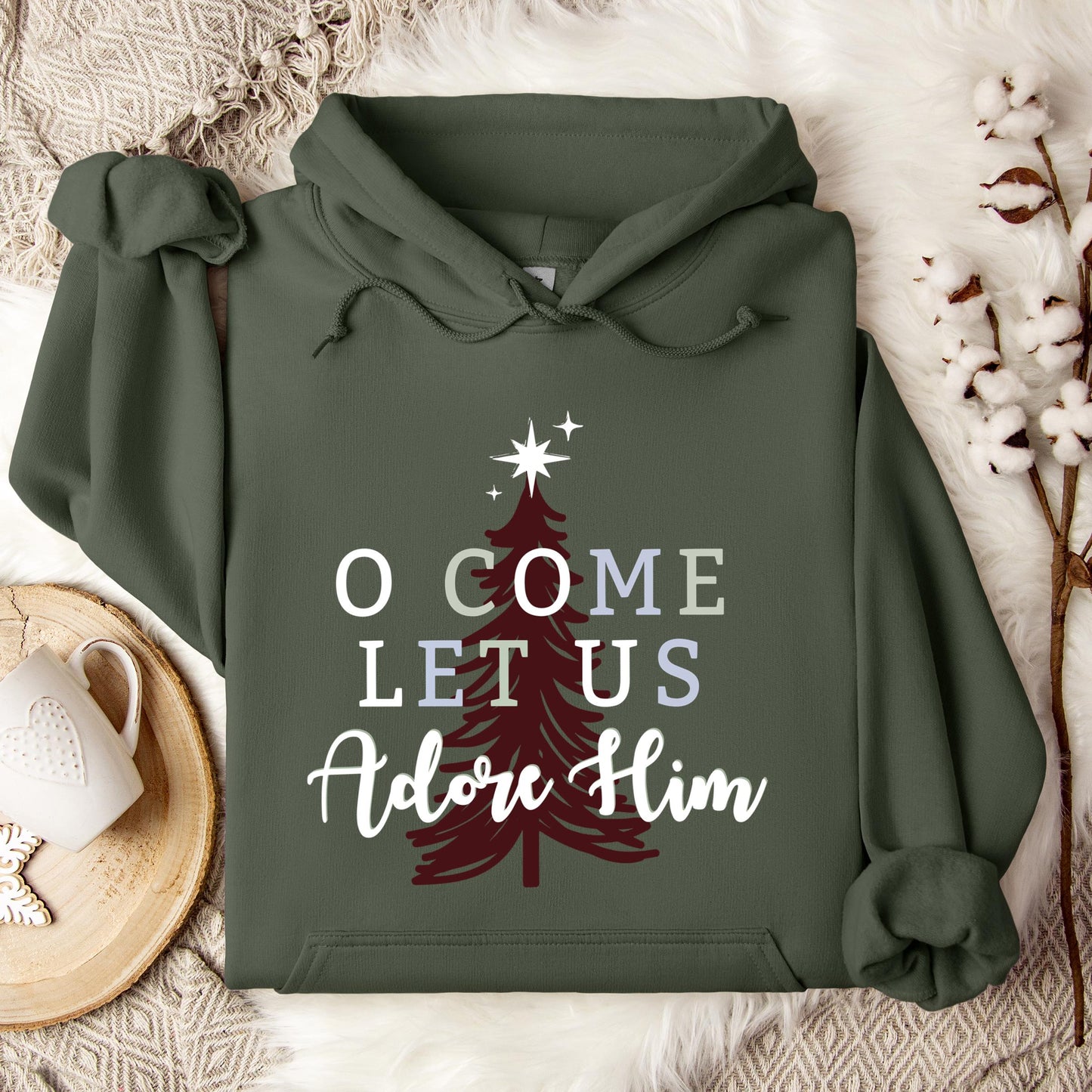 O Come Let Us Adore Him 03 Hoodie