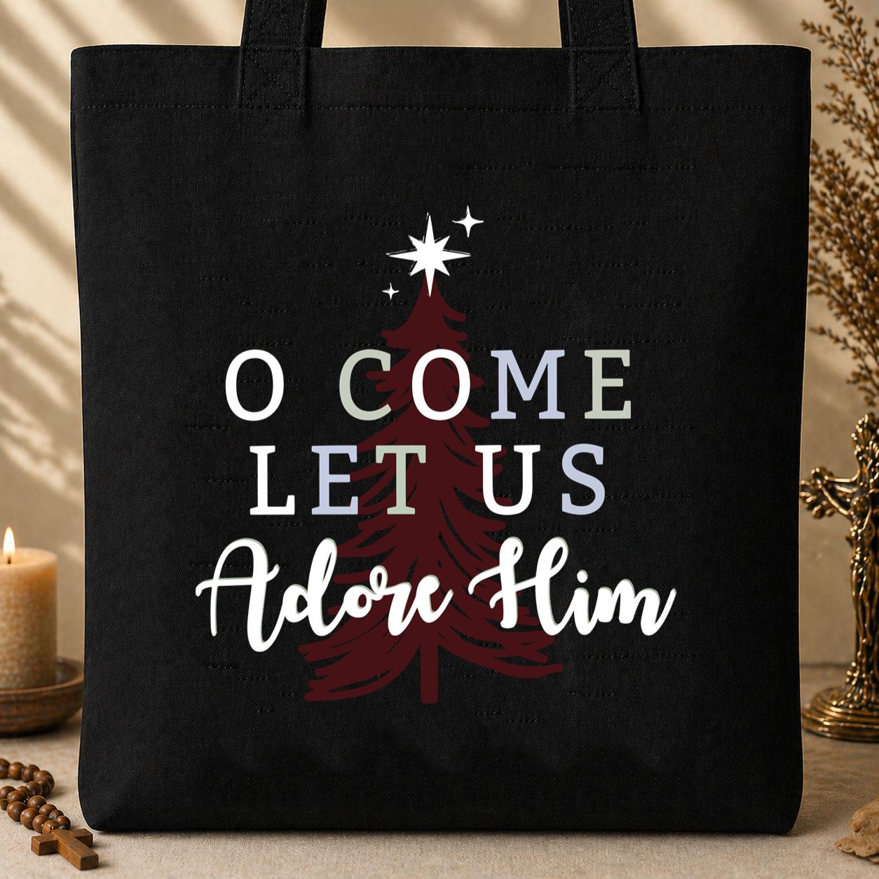 O Come Let Us Adore Him 03 Tote Bag