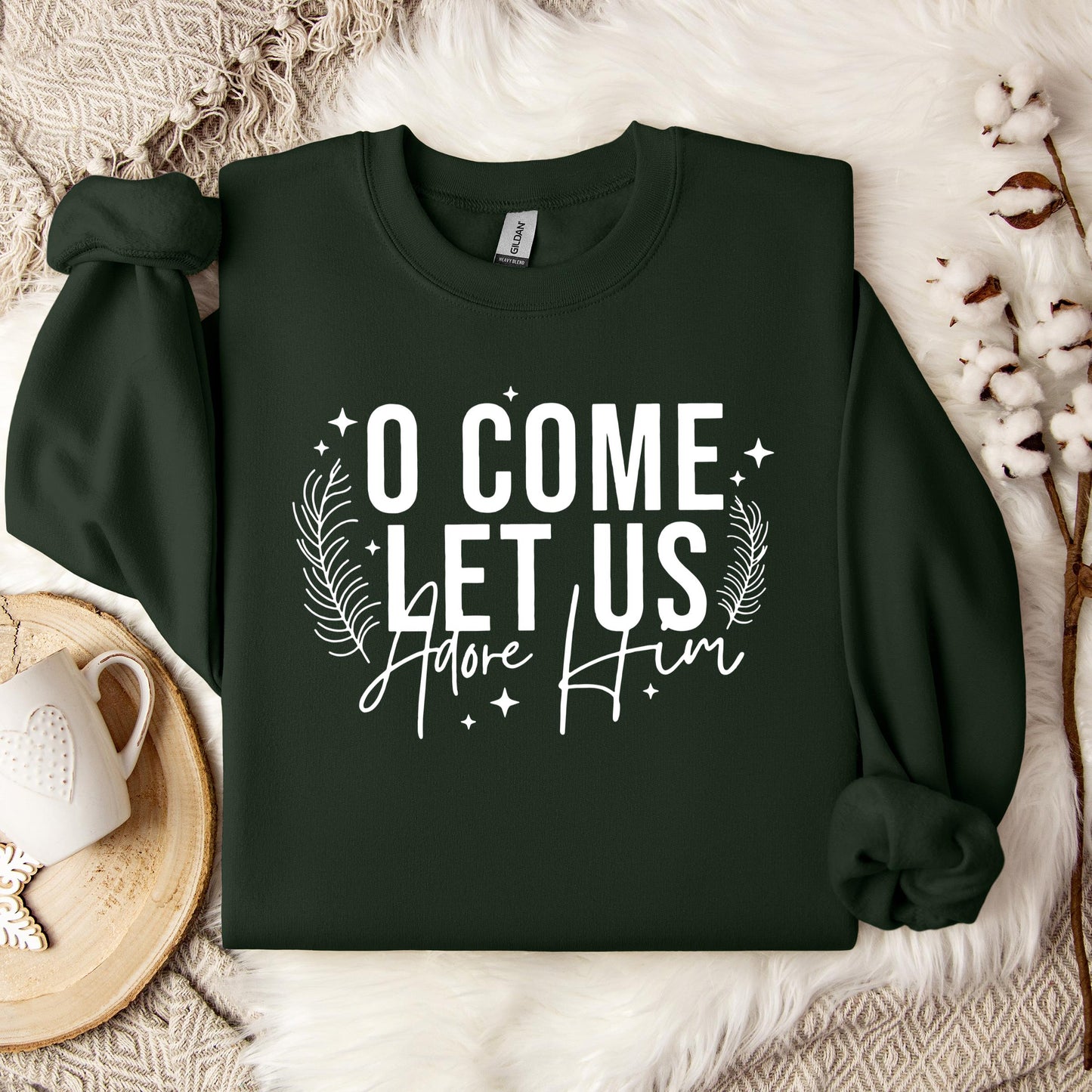 O Come Let Us Adore Him 04 Sweatshirt
