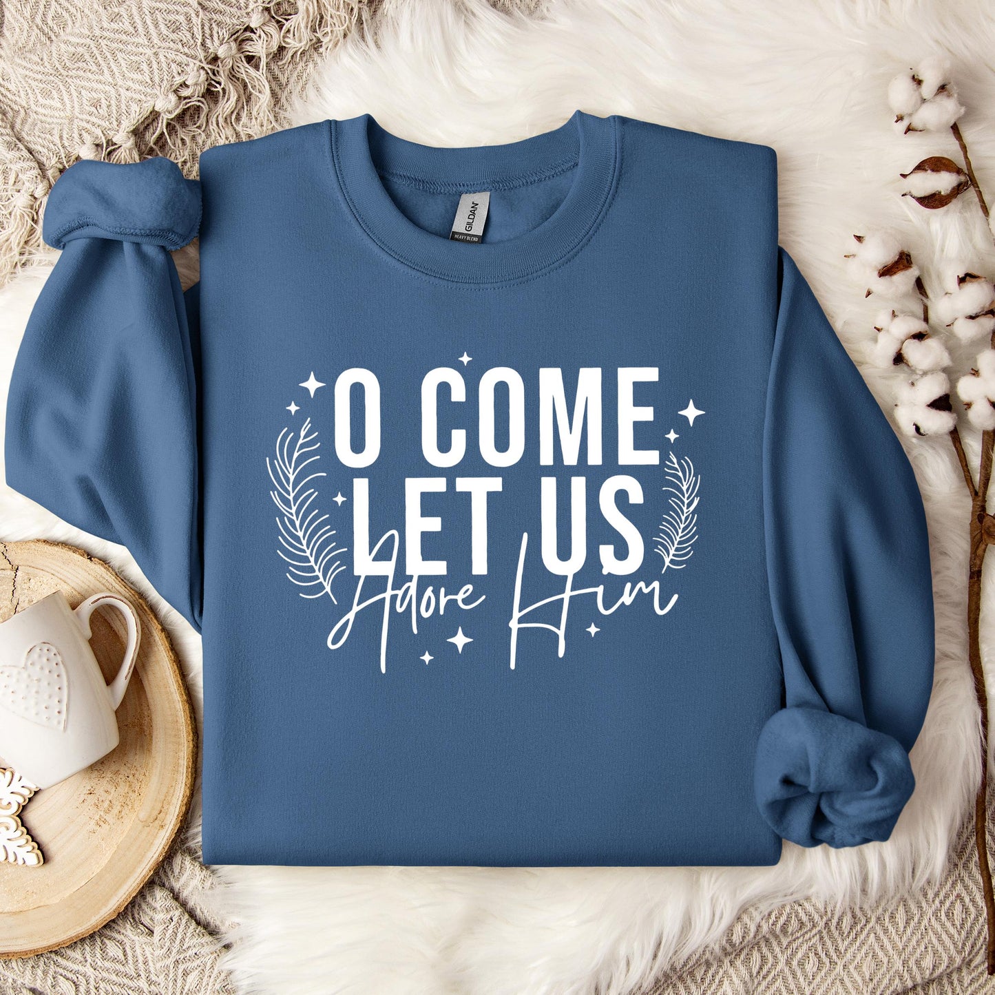 O Come Let Us Adore Him 04 Sweatshirt