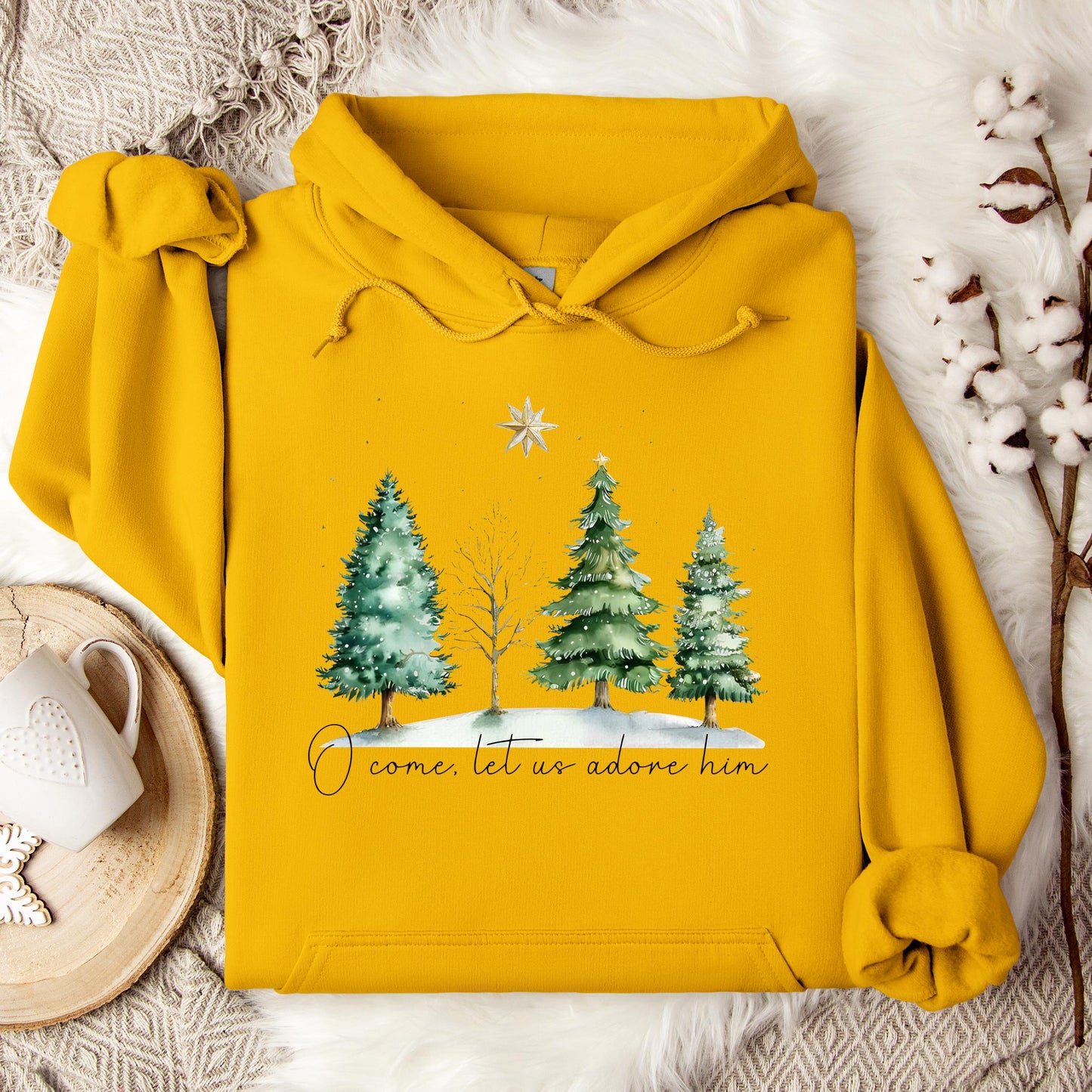O Come Let Us Adore Him Hoodie