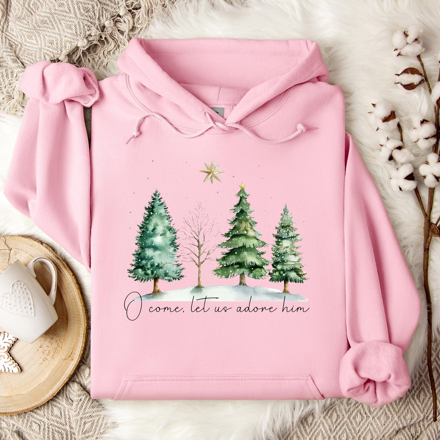 O Come Let Us Adore Him Hoodie