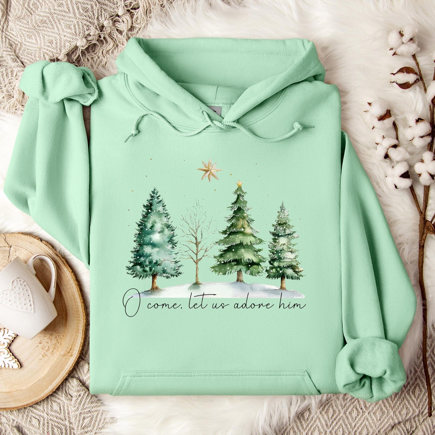 O Come Let Us Adore Him Hoodie