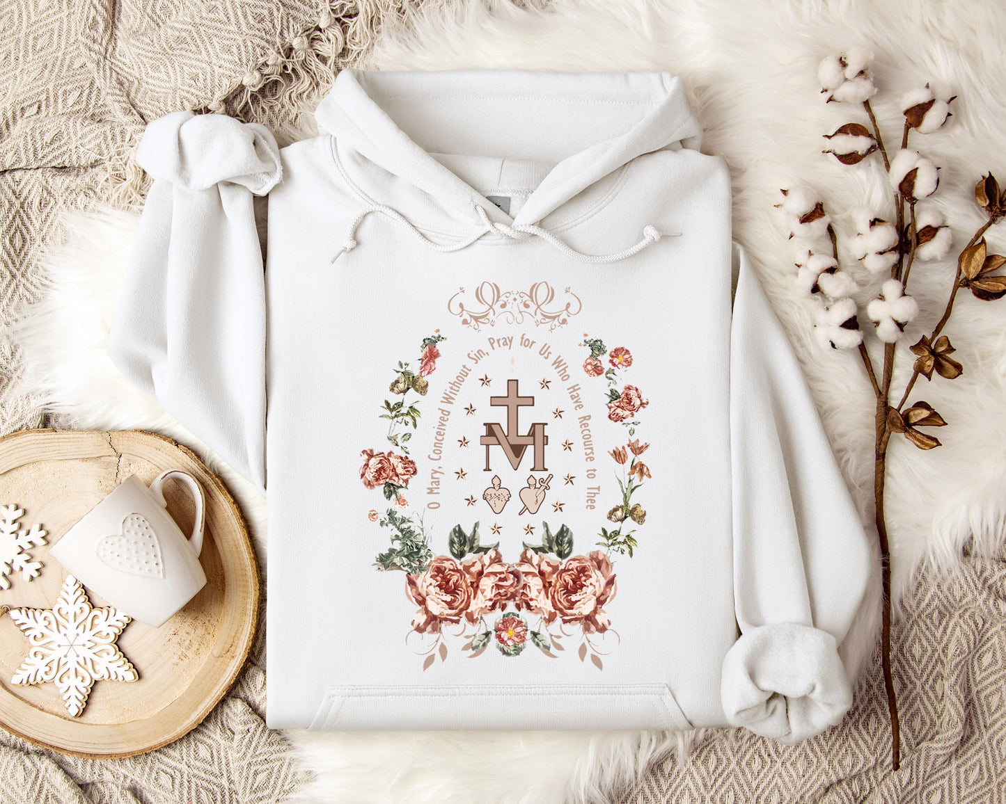 O Mary Conceived Without Sin Pray For Us Who Have Recourse To Thee Hoodie