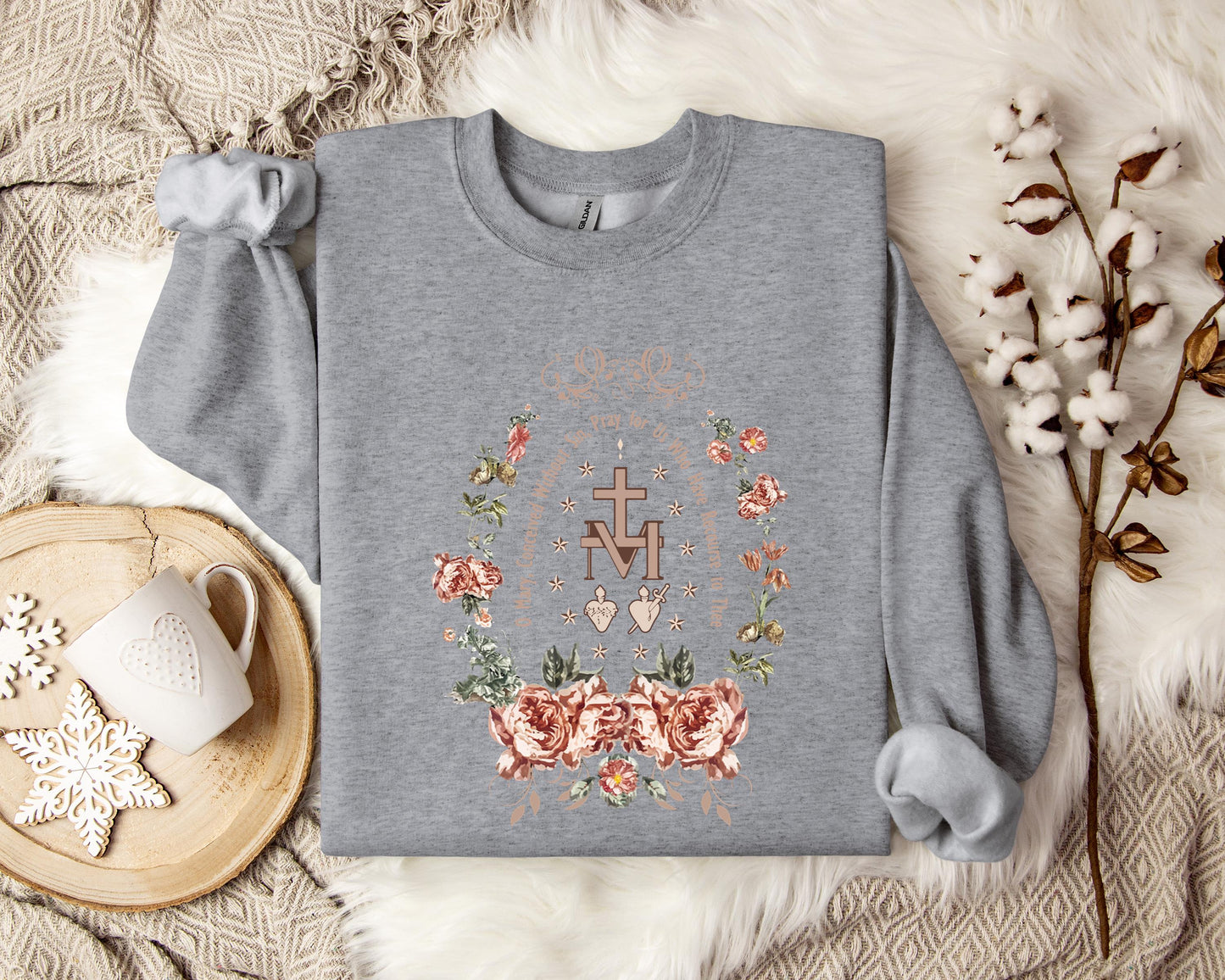 O Mary Conceived Without Sin Pray For Us Who Have Recourse To Thee Sweatshirt