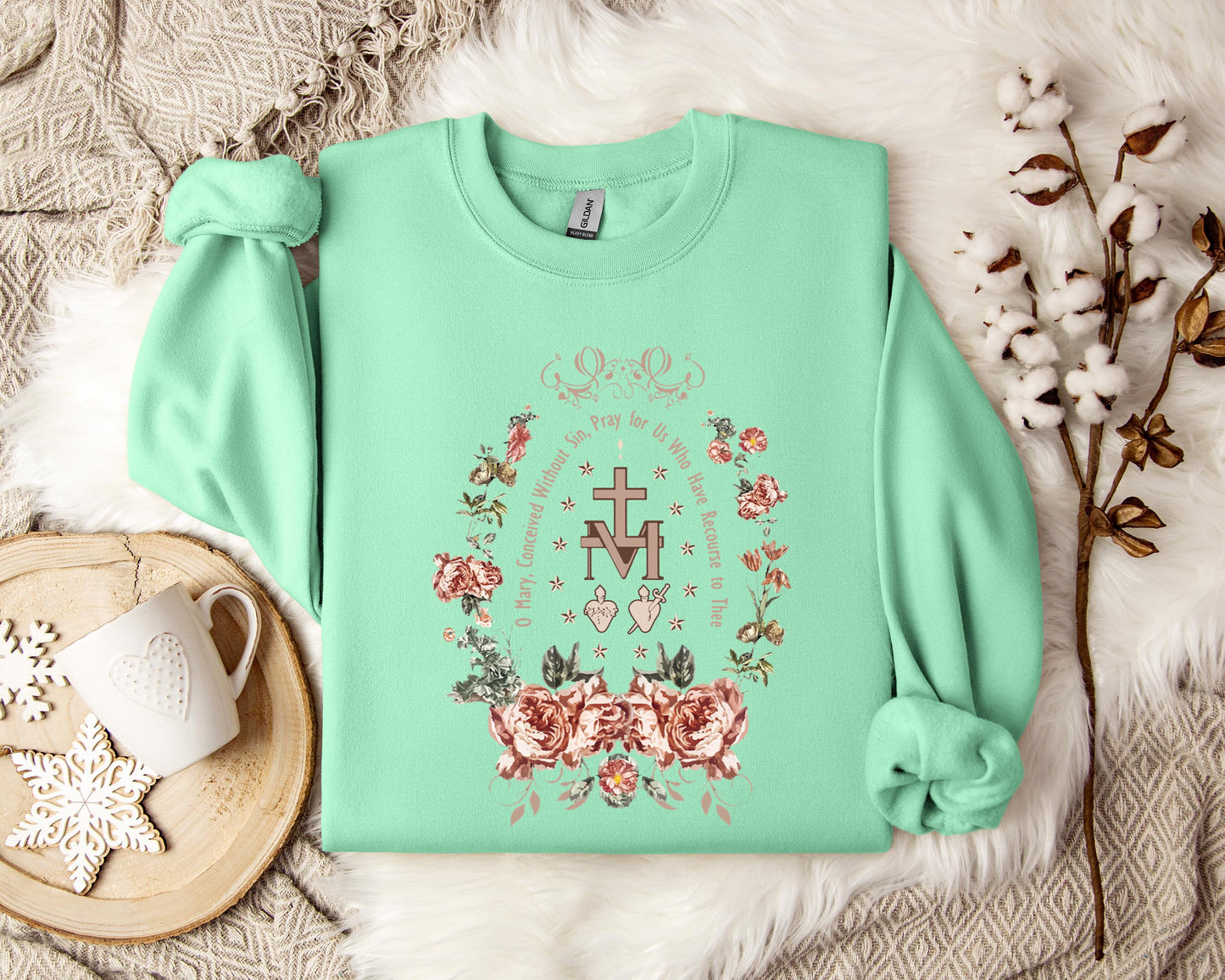 O Mary Conceived Without Sin Pray For Us Who Have Recourse To Thee Sweatshirt
