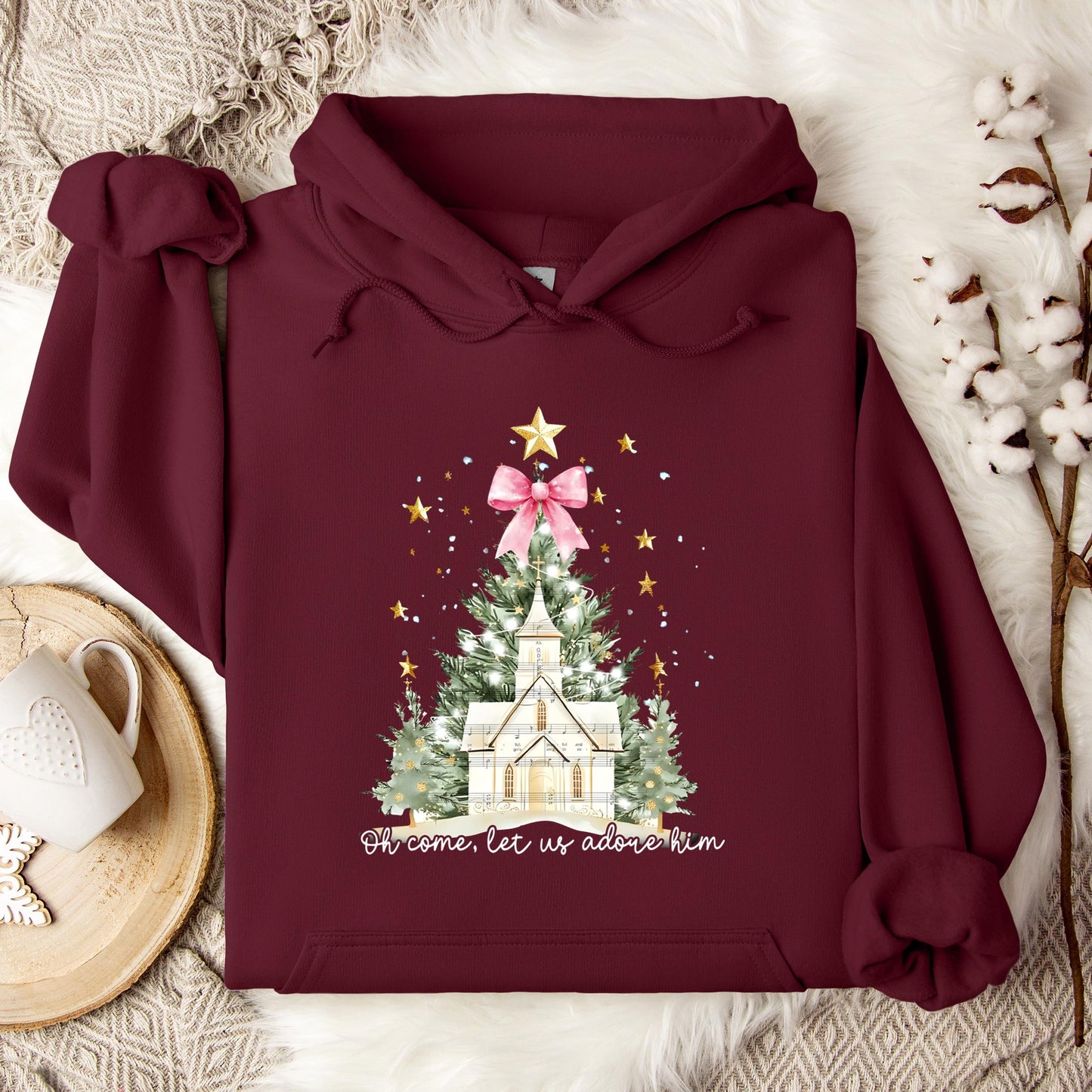 Oh Come Let Us Adore Him 01 Hoodie