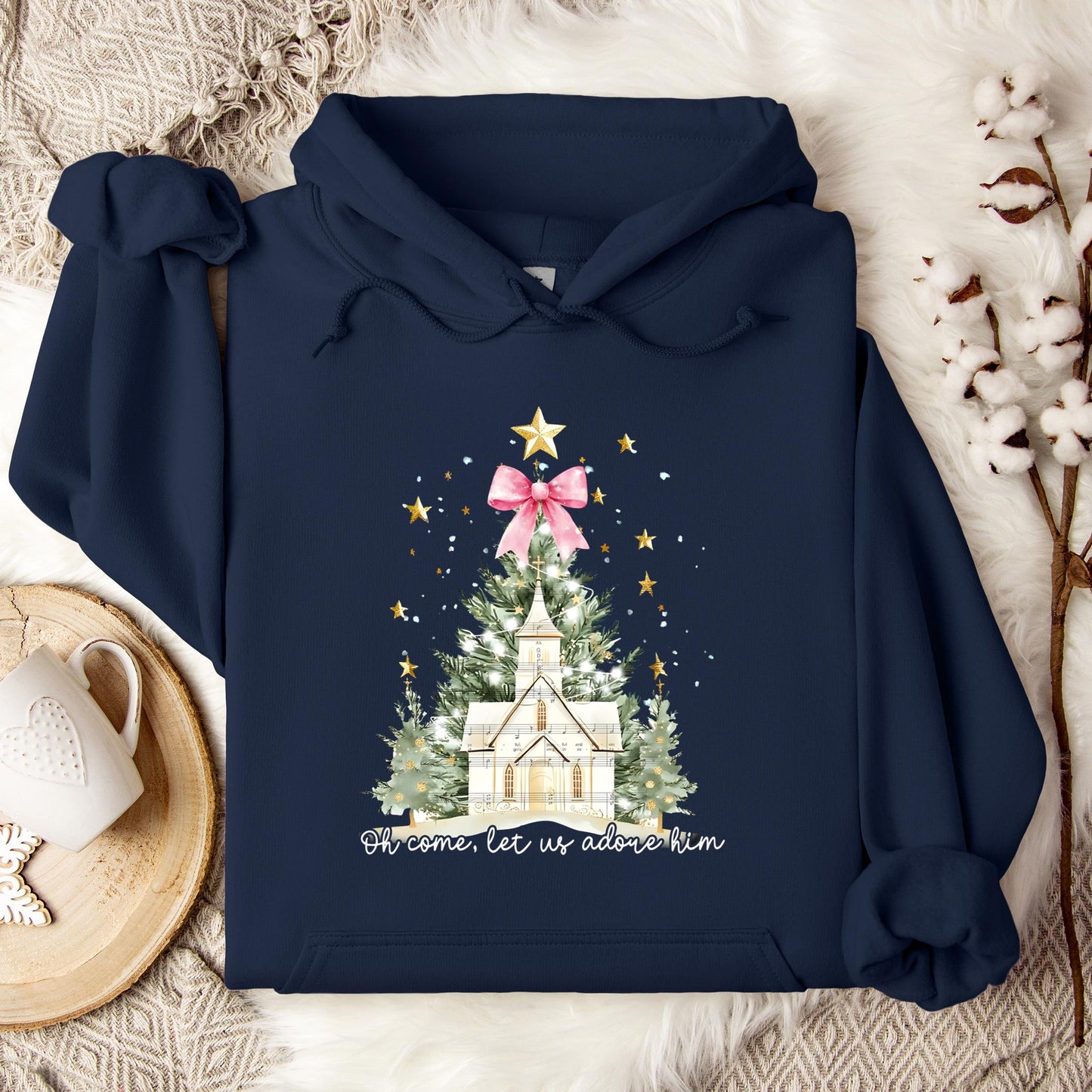 Oh Come Let Us Adore Him 01 Hoodie