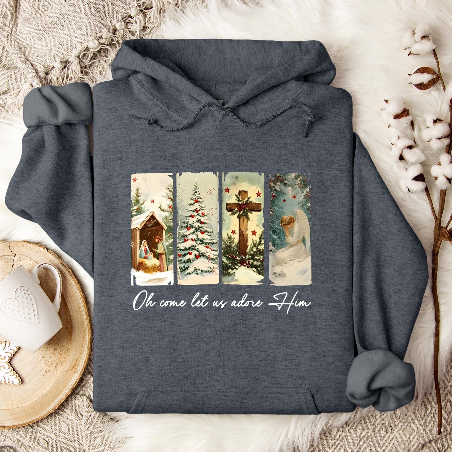 Oh Come Let Us Adore Him 02 Hoodie