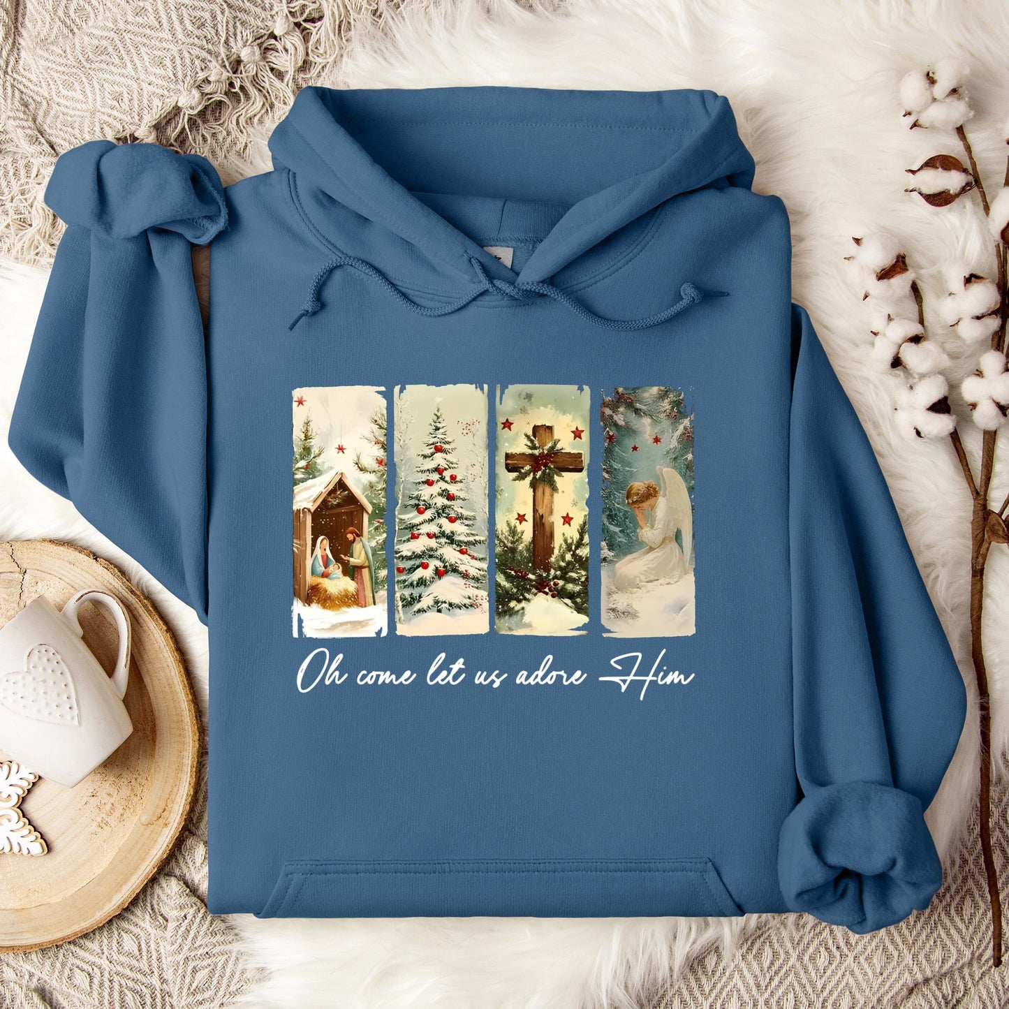 Oh Come Let Us Adore Him 02 Hoodie