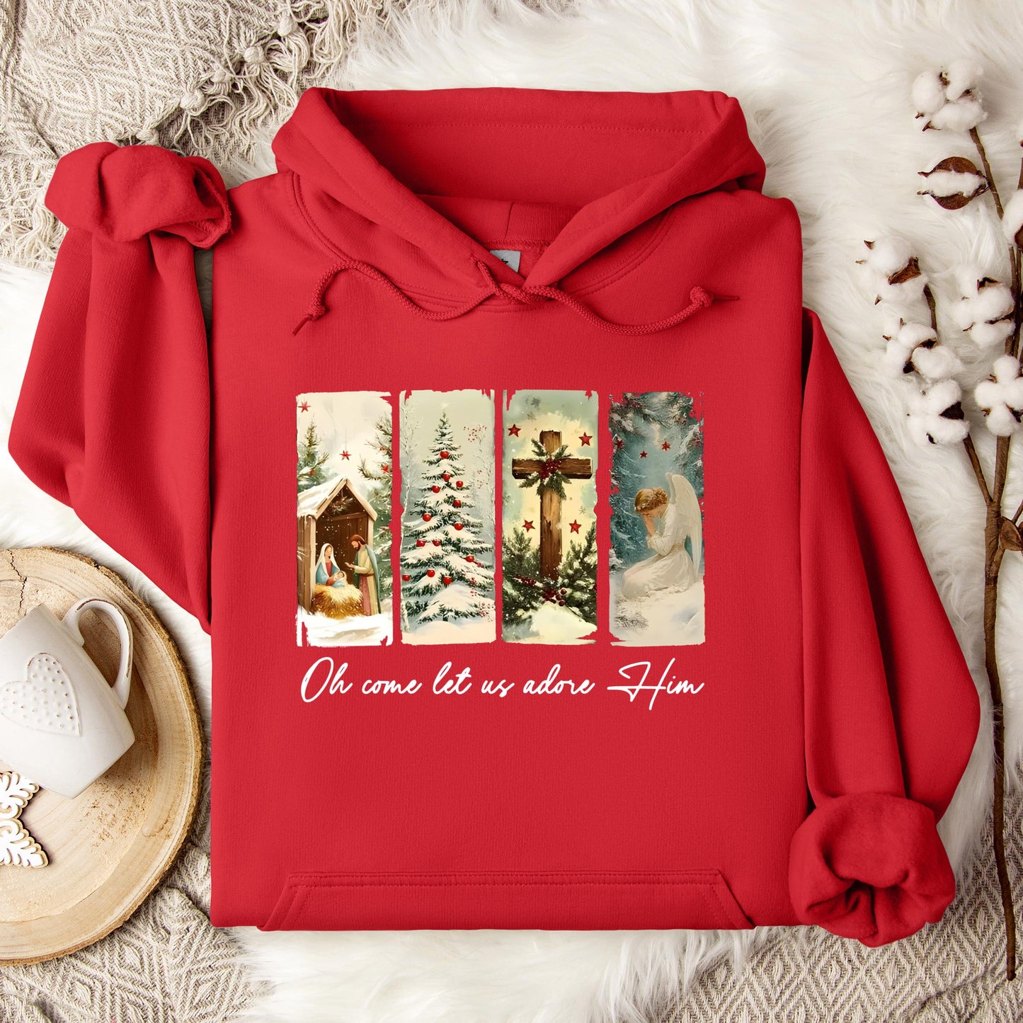 Oh Come Let Us Adore Him 02 Hoodie