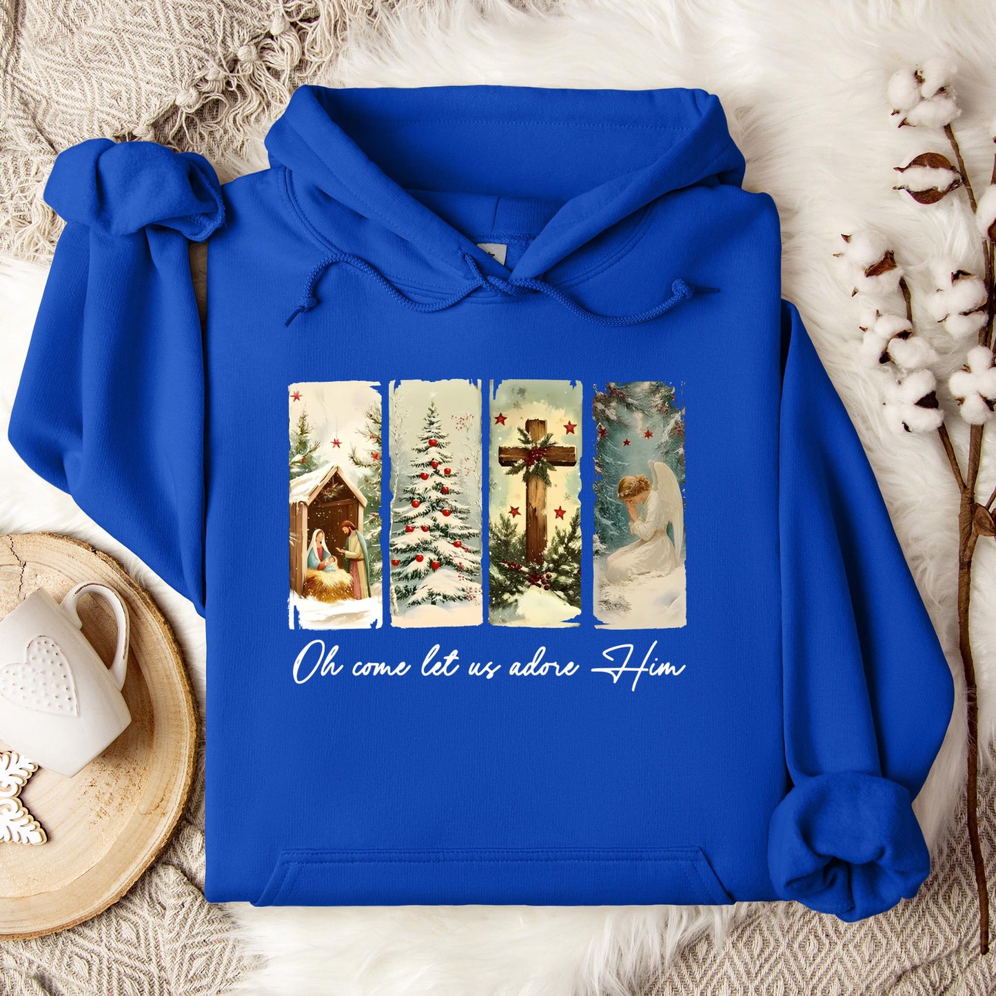 Oh Come Let Us Adore Him 02 Hoodie