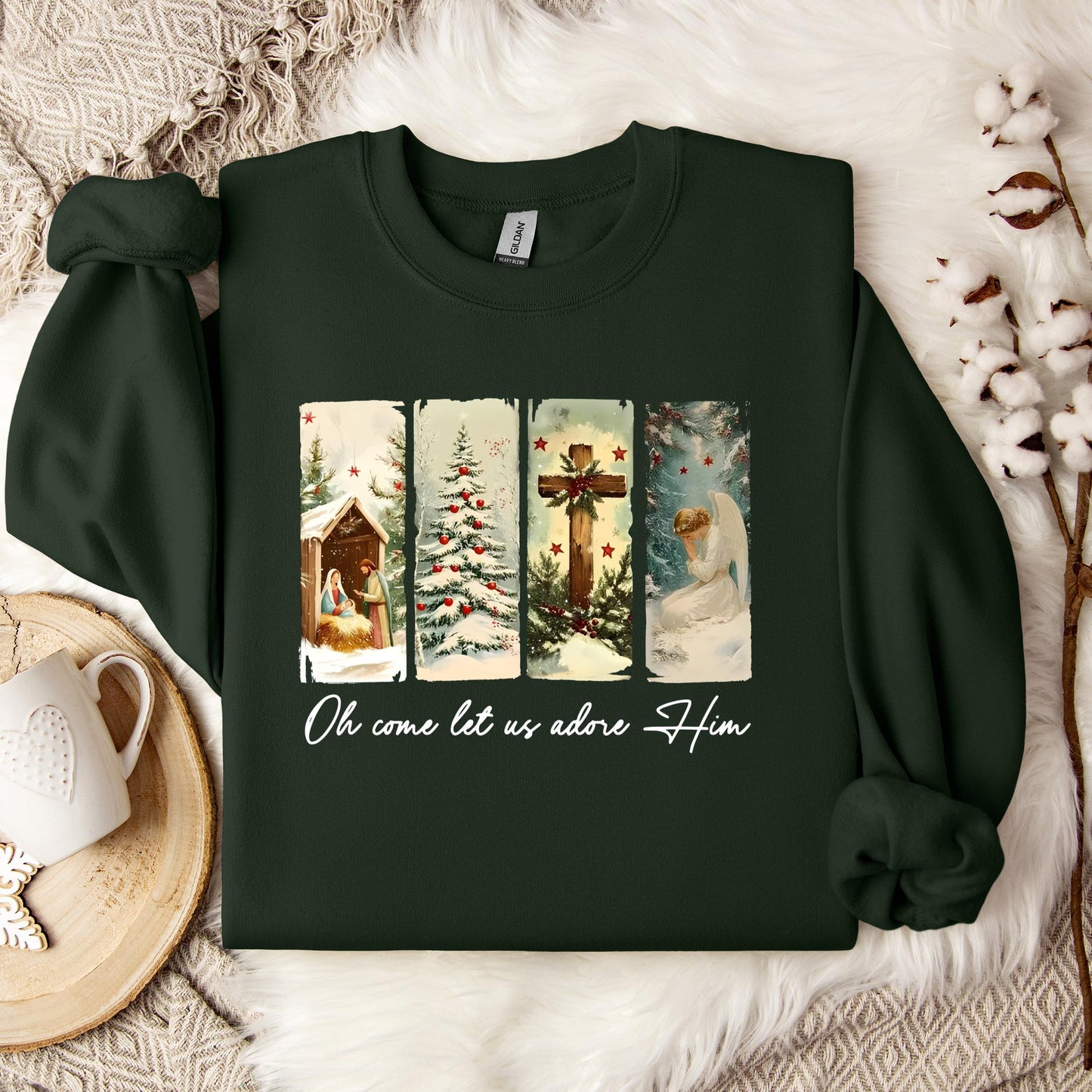 Oh Come Let Us Adore Him 02 Sweatshirt