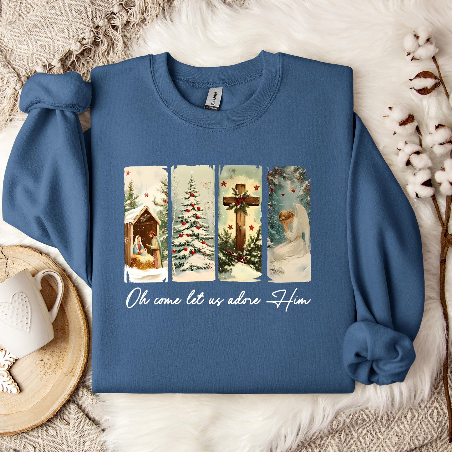 Oh Come Let Us Adore Him 02 Sweatshirt