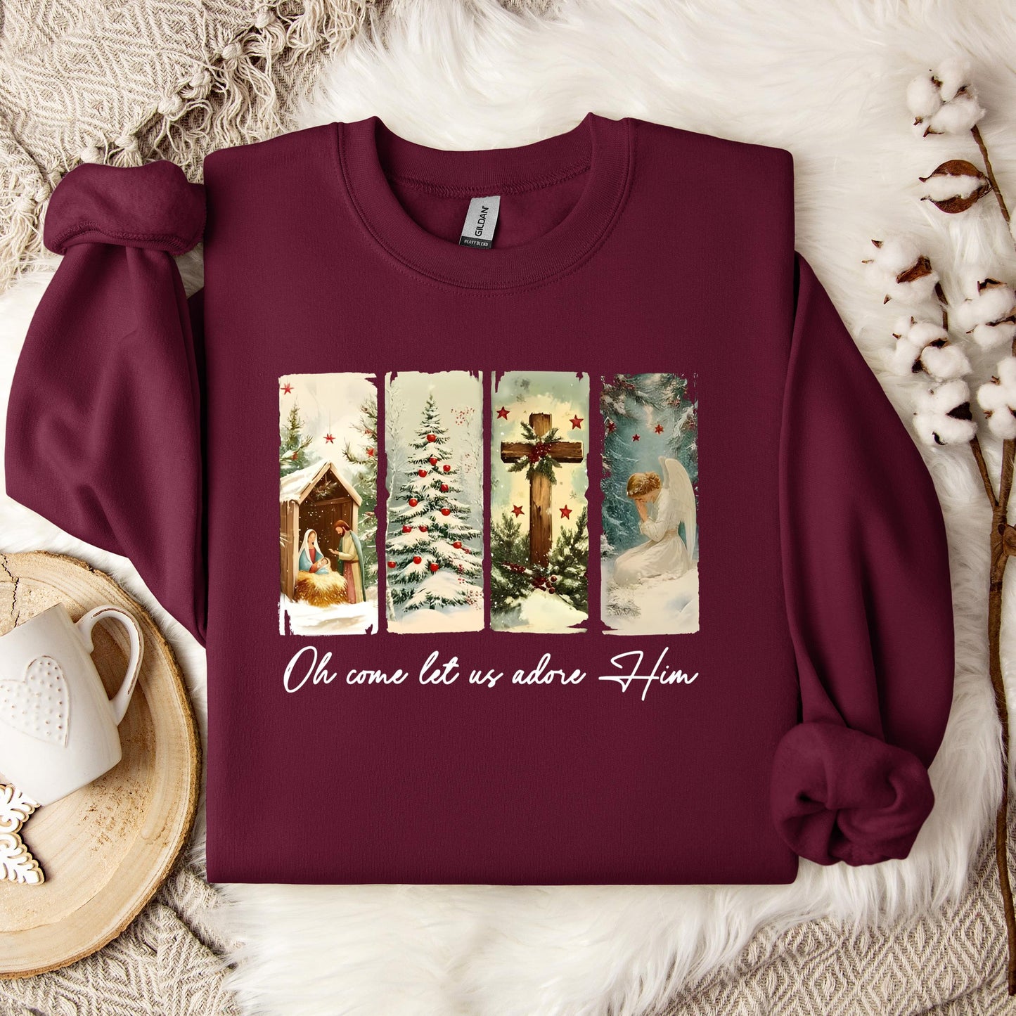 Oh Come Let Us Adore Him 02 Sweatshirt