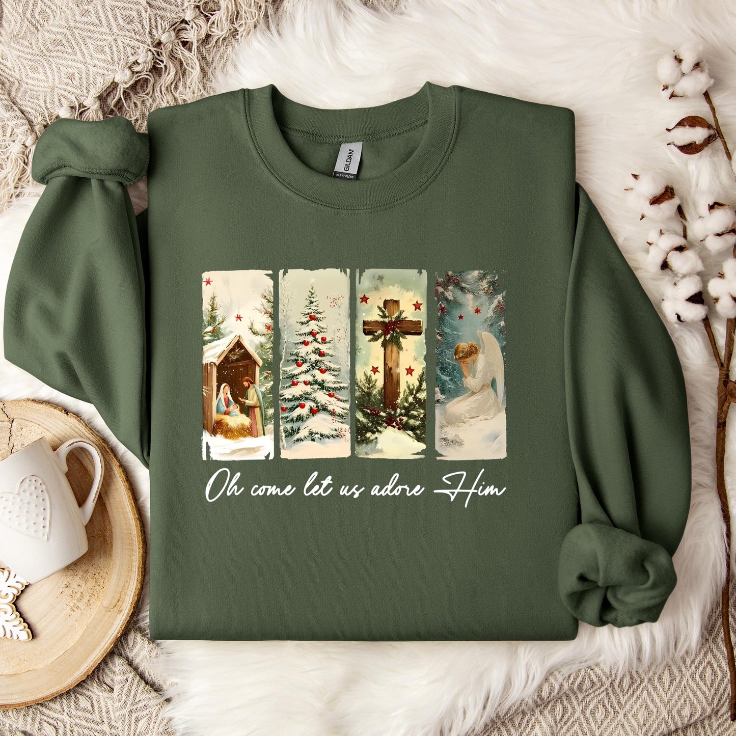 Oh Come Let Us Adore Him 02 Sweatshirt