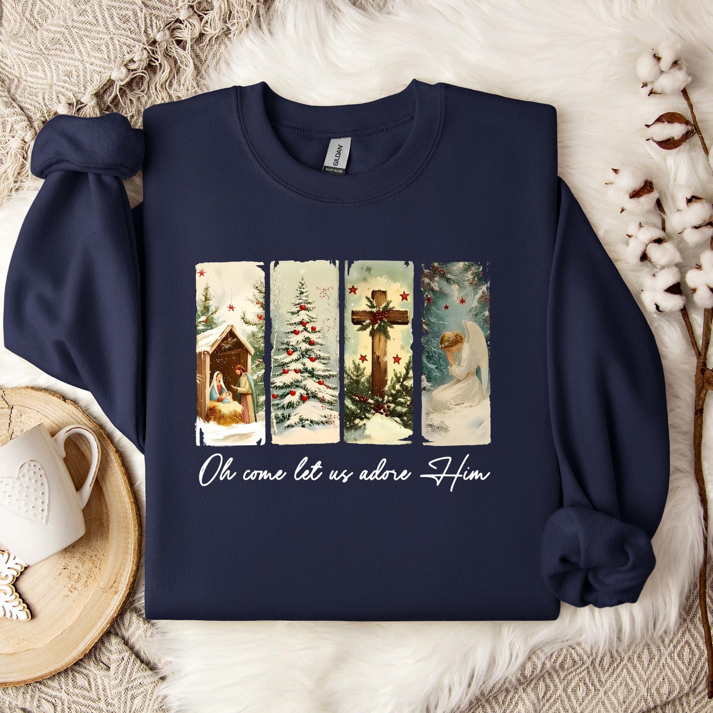 Oh Come Let Us Adore Him 02 Sweatshirt