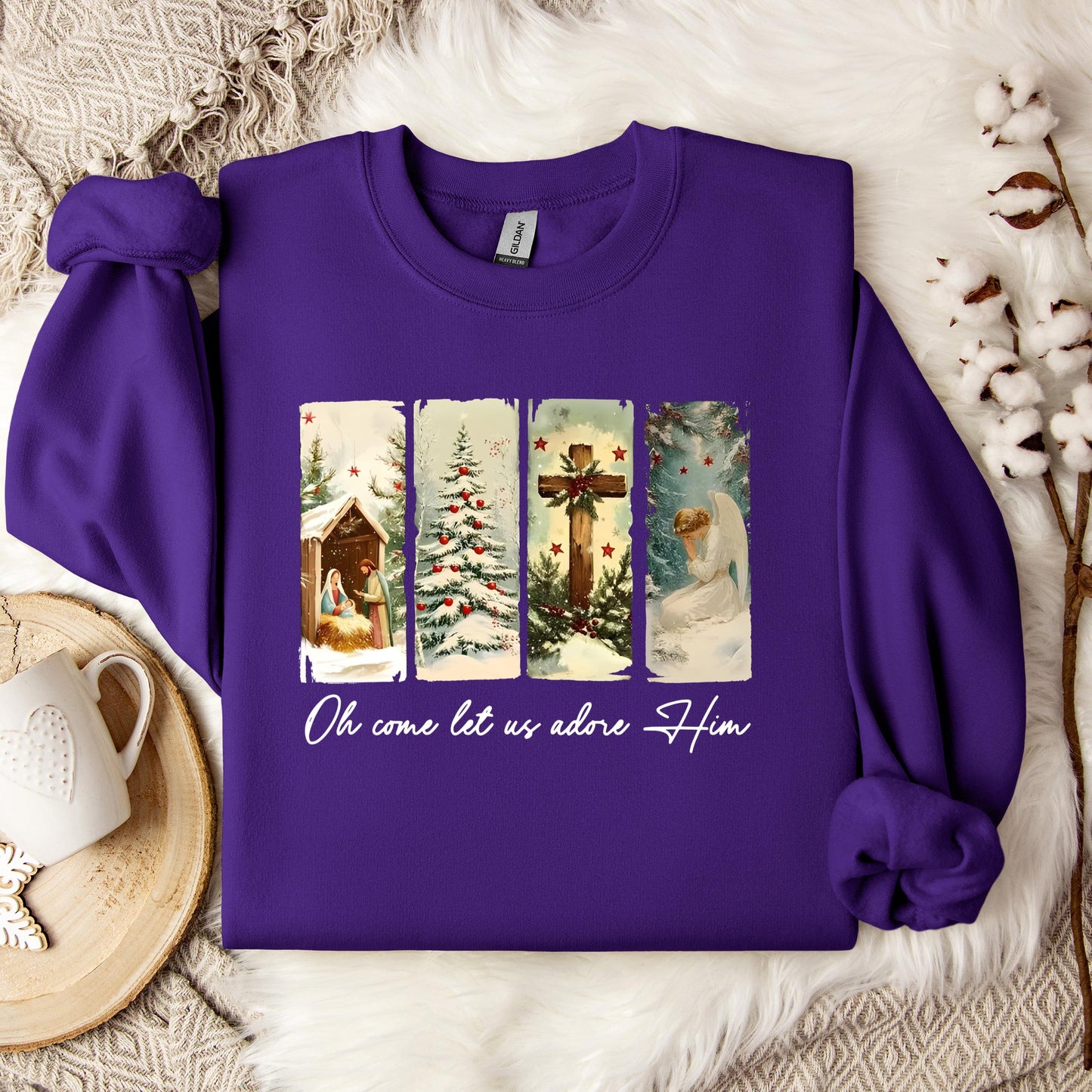 Oh Come Let Us Adore Him 02 Sweatshirt