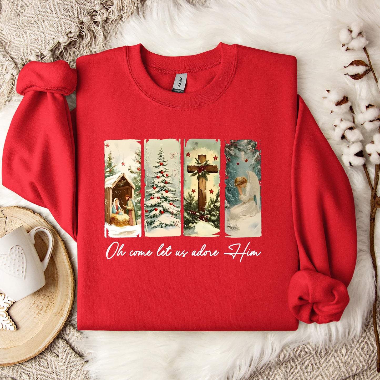 Oh Come Let Us Adore Him 02 Sweatshirt