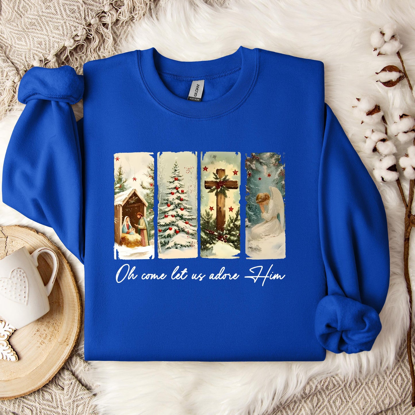 Oh Come Let Us Adore Him 02 Sweatshirt