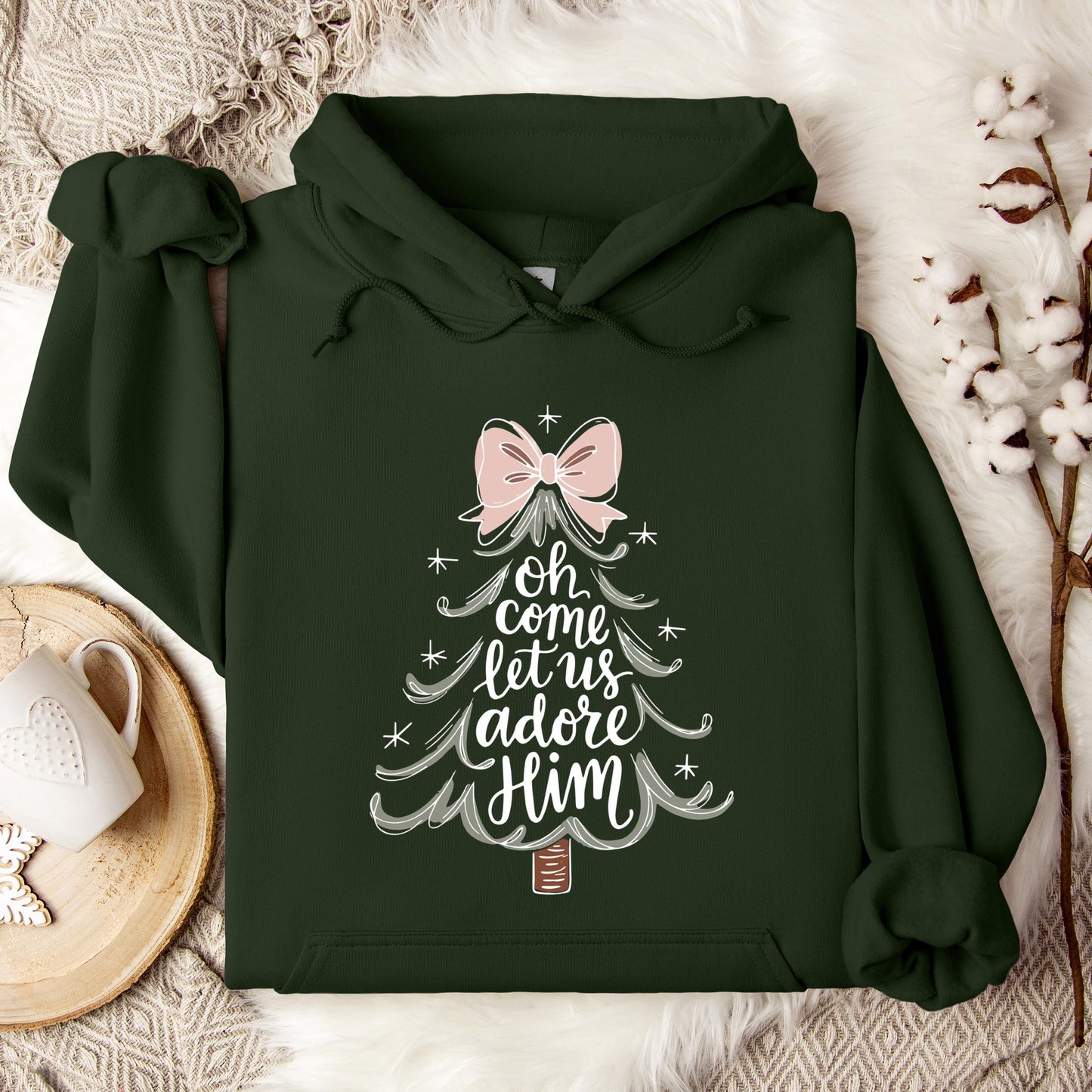 Oh Come Let Us Adore Him 03 Hoodie