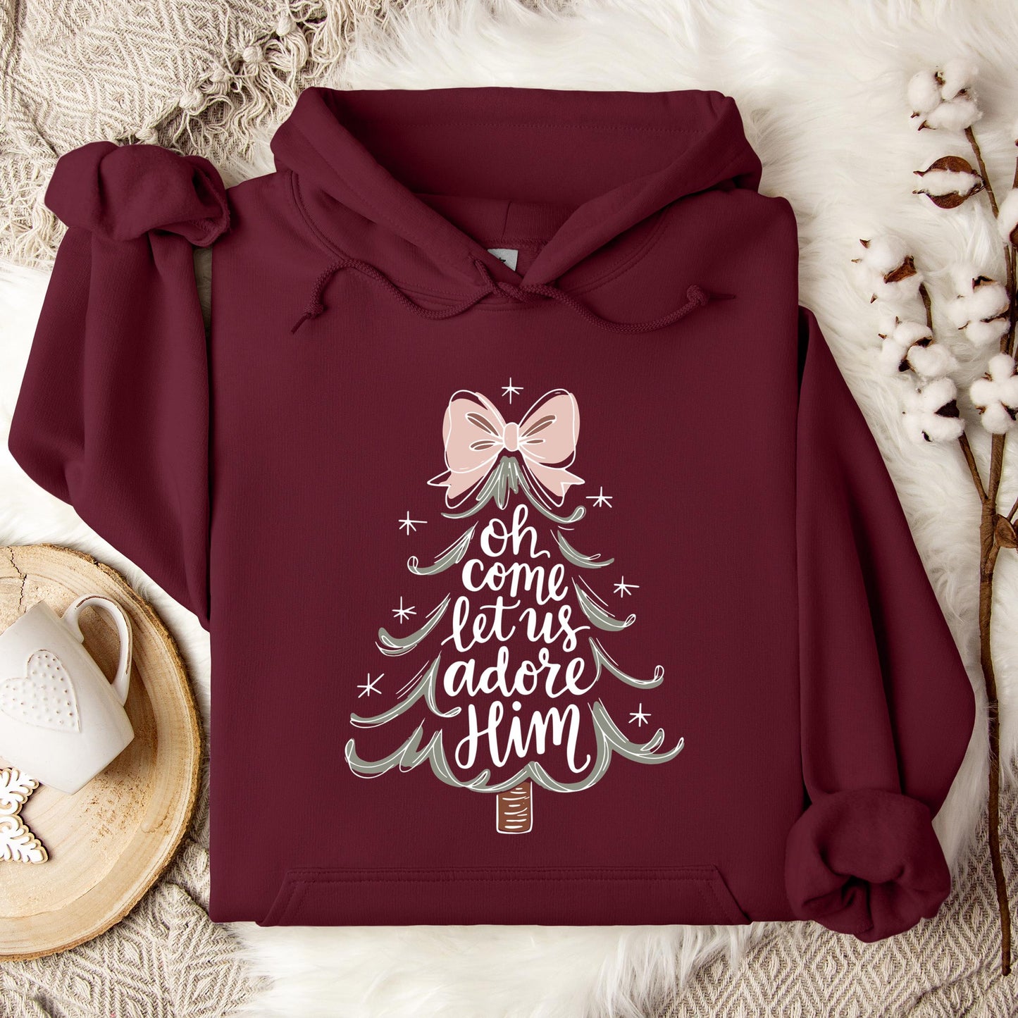Oh Come Let Us Adore Him 03 Hoodie