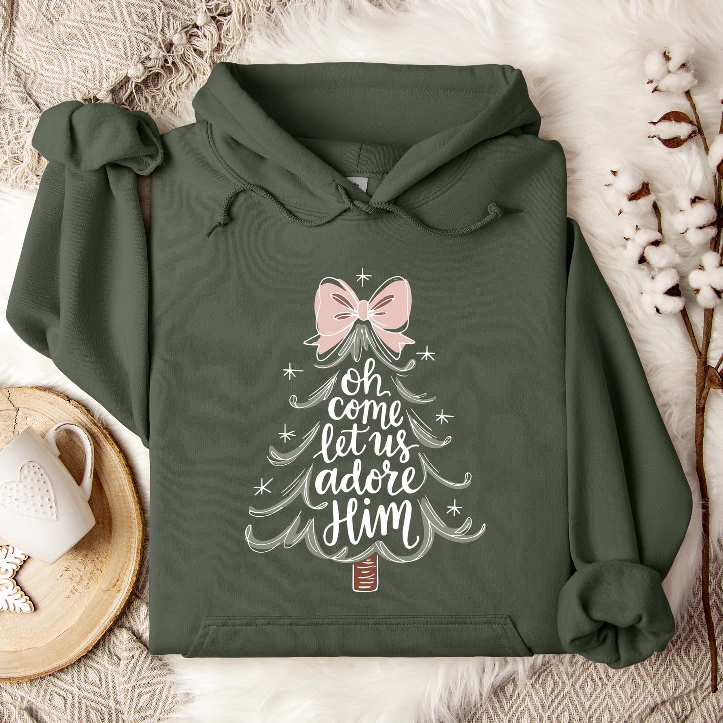 Oh Come Let Us Adore Him 03 Hoodie