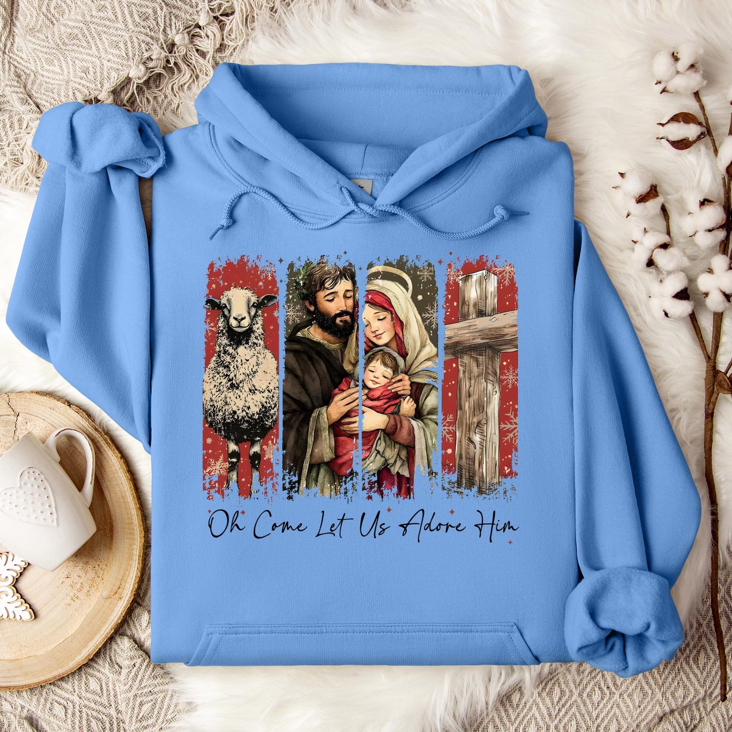 Oh Come Let Us Adore Him Hoodie