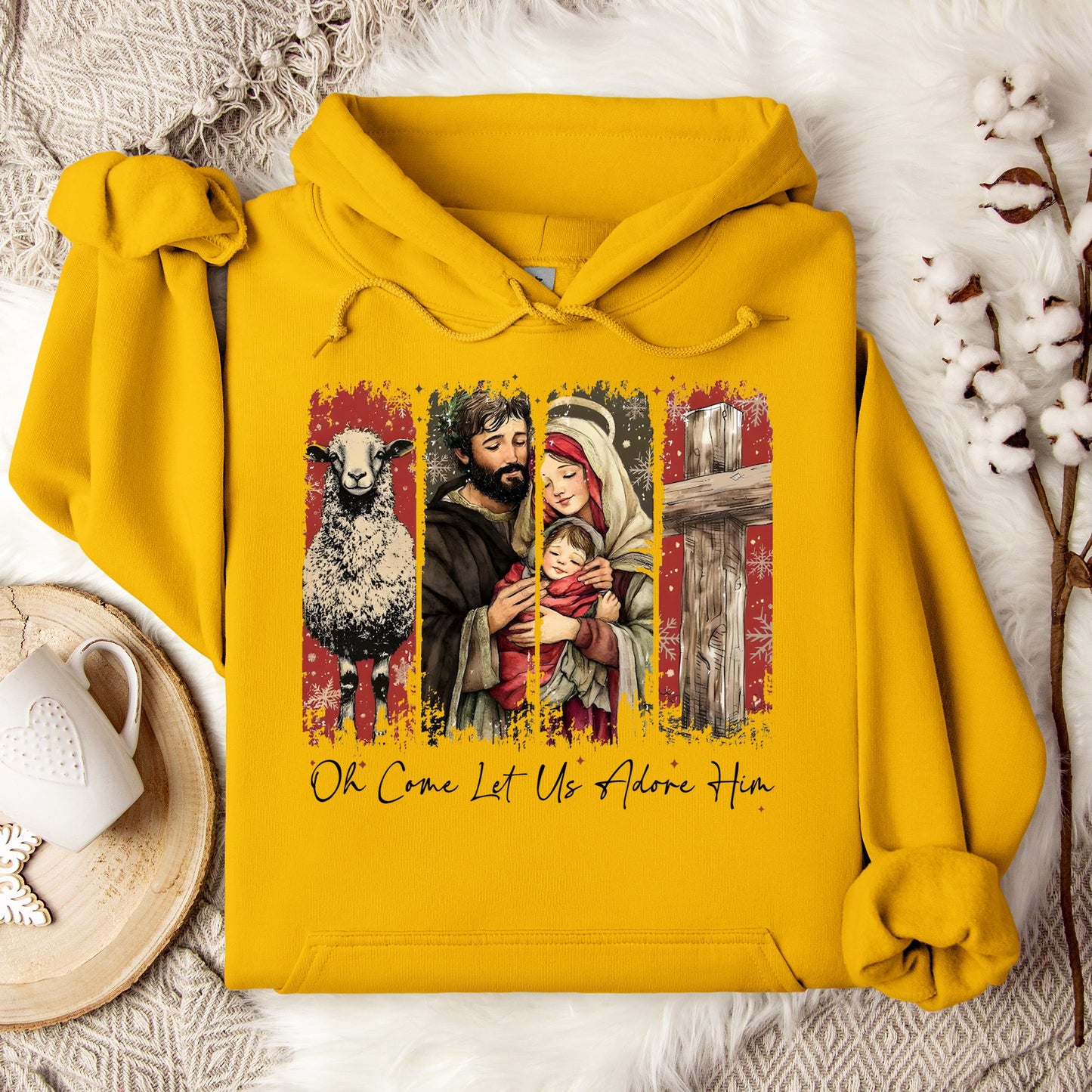 Oh Come Let Us Adore Him Hoodie