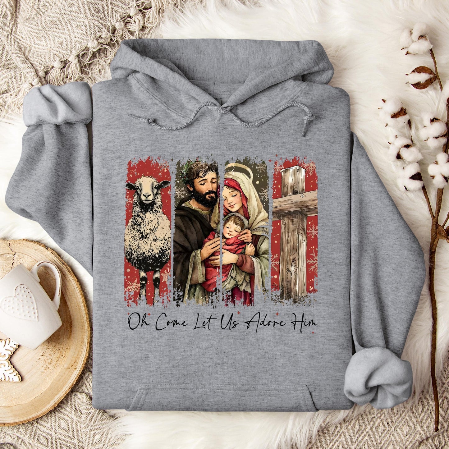 Oh Come Let Us Adore Him Hoodie