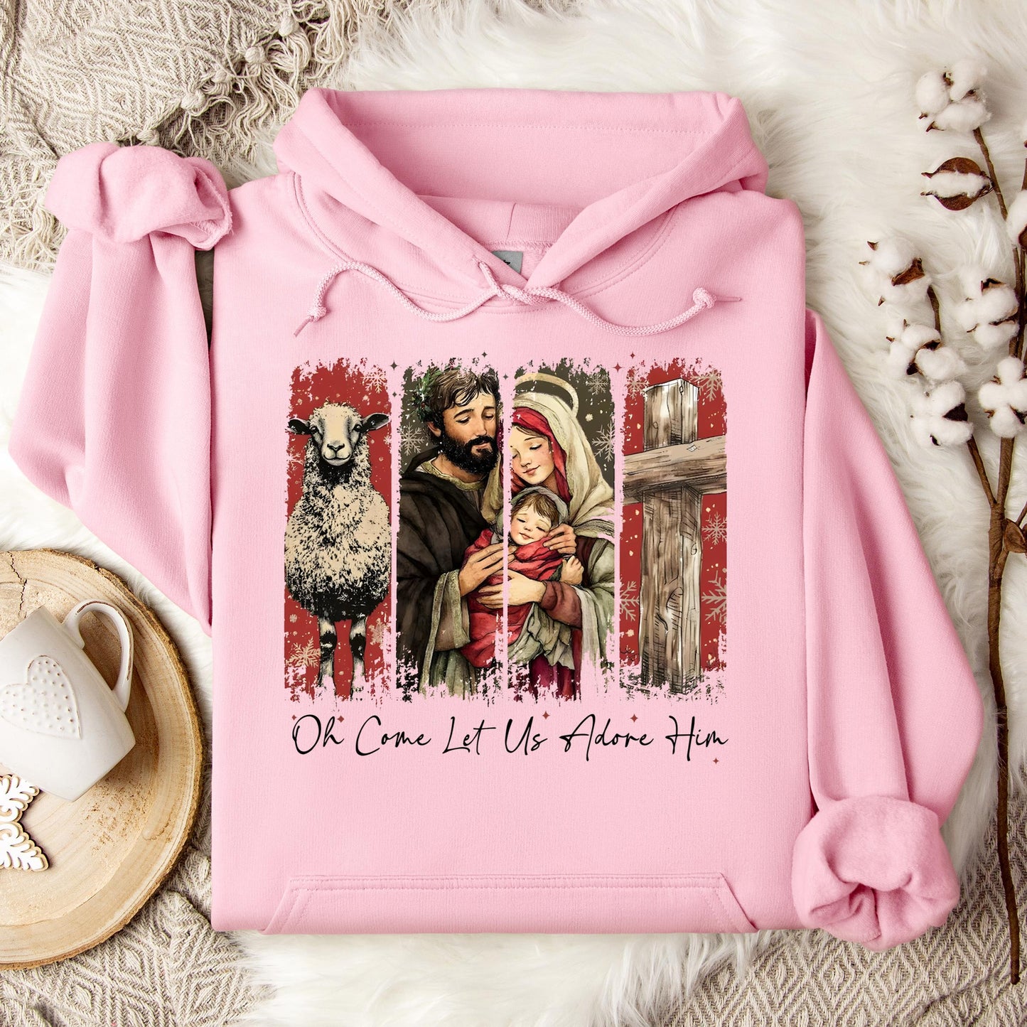 Oh Come Let Us Adore Him Hoodie