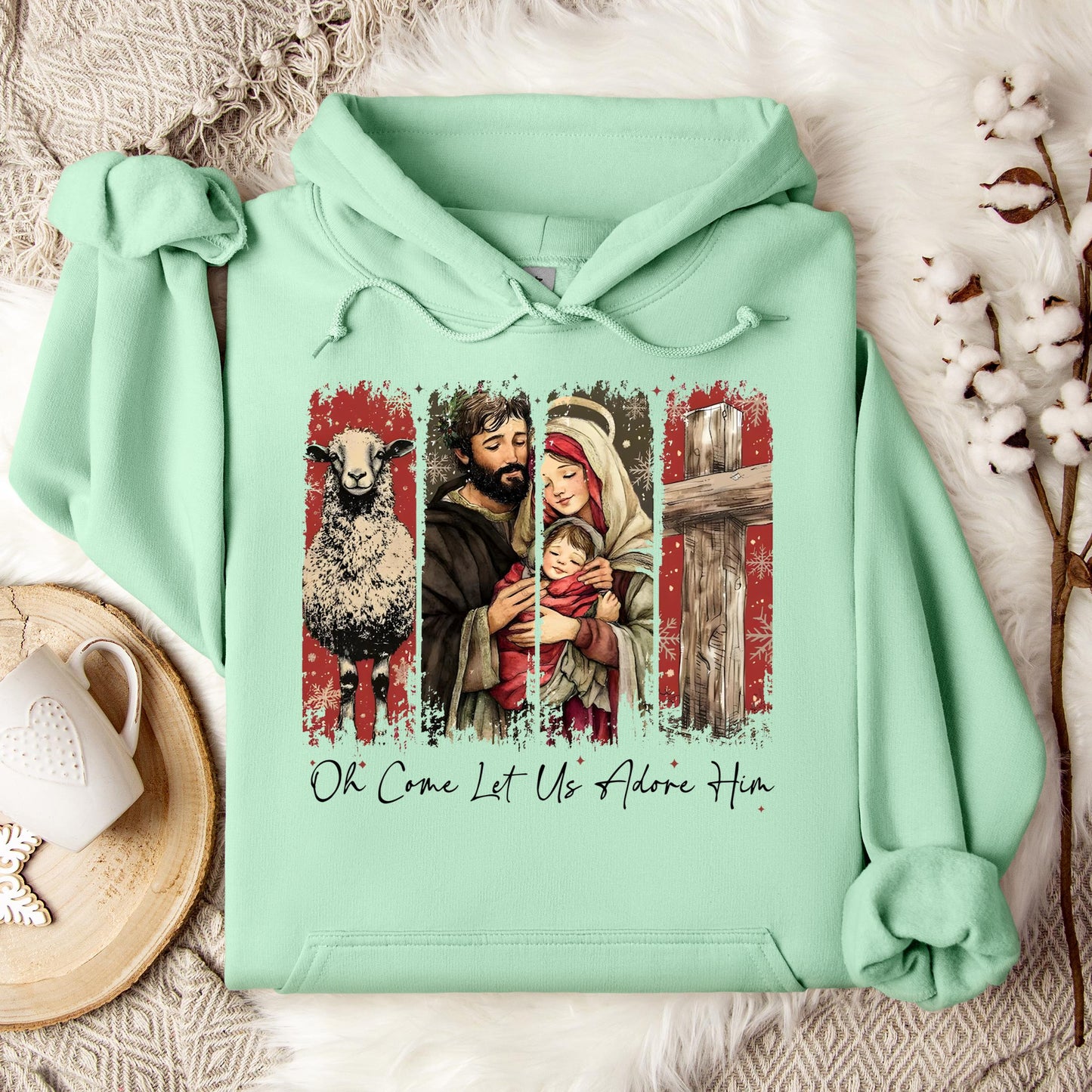 Oh Come Let Us Adore Him Hoodie